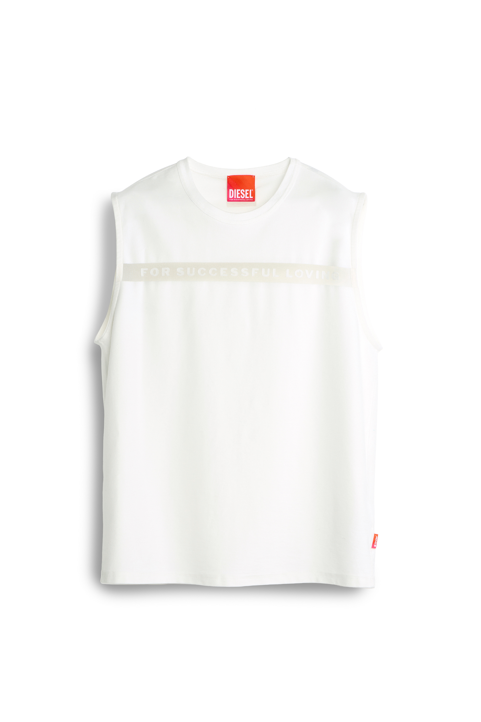 Diesel - PR-T-NORM-BISC-MATI-R, D&eacute;bardeur avec logo For Successful Loving Mixte in Blanc - 2