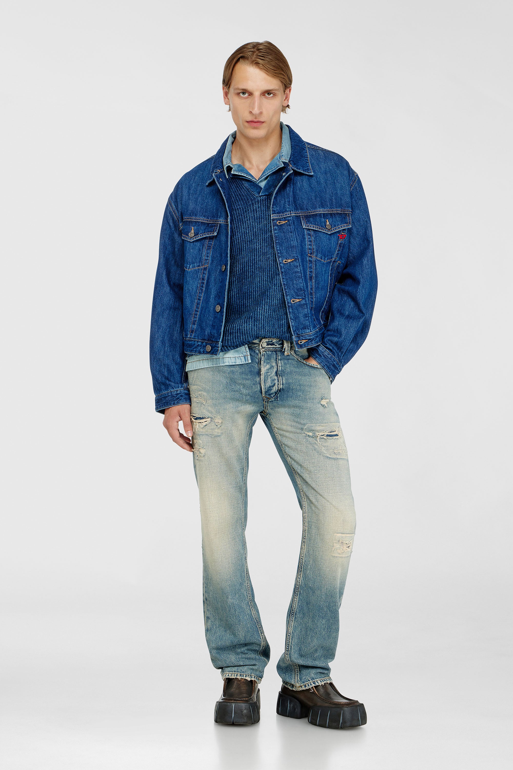Diesel - Regular Jeans 1985 Larkee 09P62 Homme, Bleu moyen - Image 1