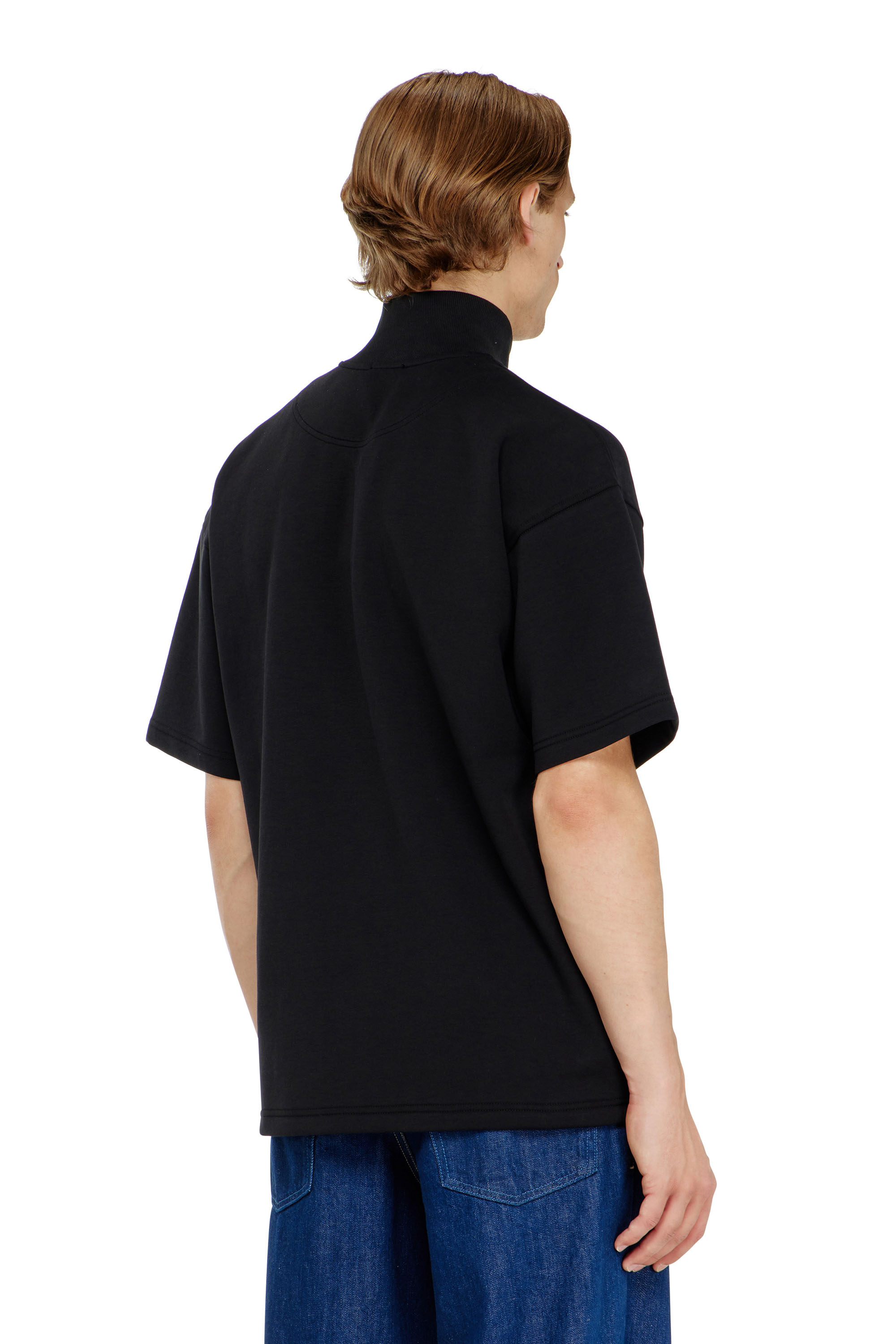 Diesel - S-CUBY, Sweat-shirt &agrave; manches courtes zipp&eacute; en scuba l&eacute;ger Homme in ToBeDefined - 4