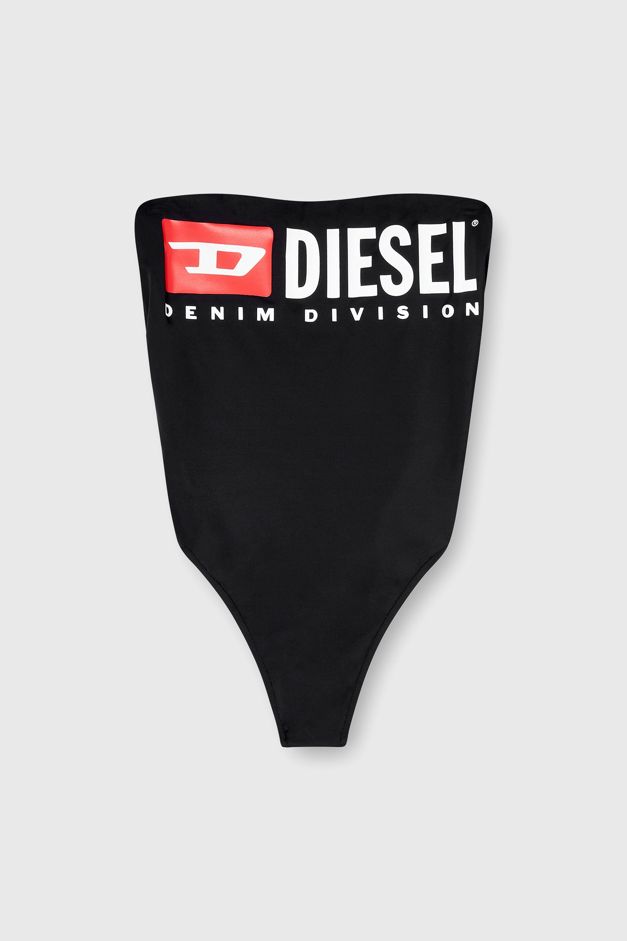 Diesel - CECILIA-D-CORE, Woman's Strapless swimsuit with Diesel Denim Division logo in Black - 2