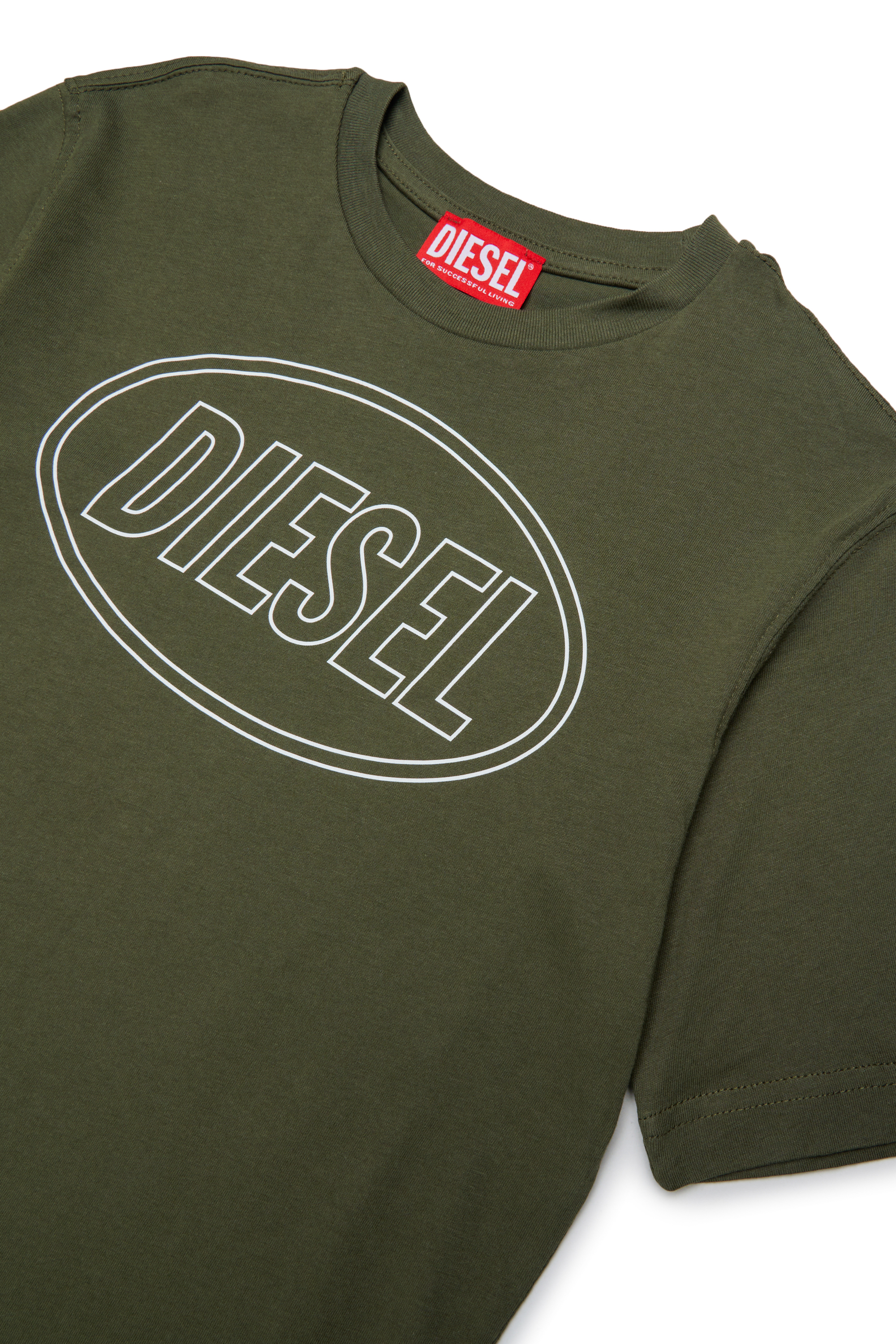 Diesel - TCIRCLE OVER, T-shirt en coton avec imprim&eacute; Diesel Homme in Vert - 3