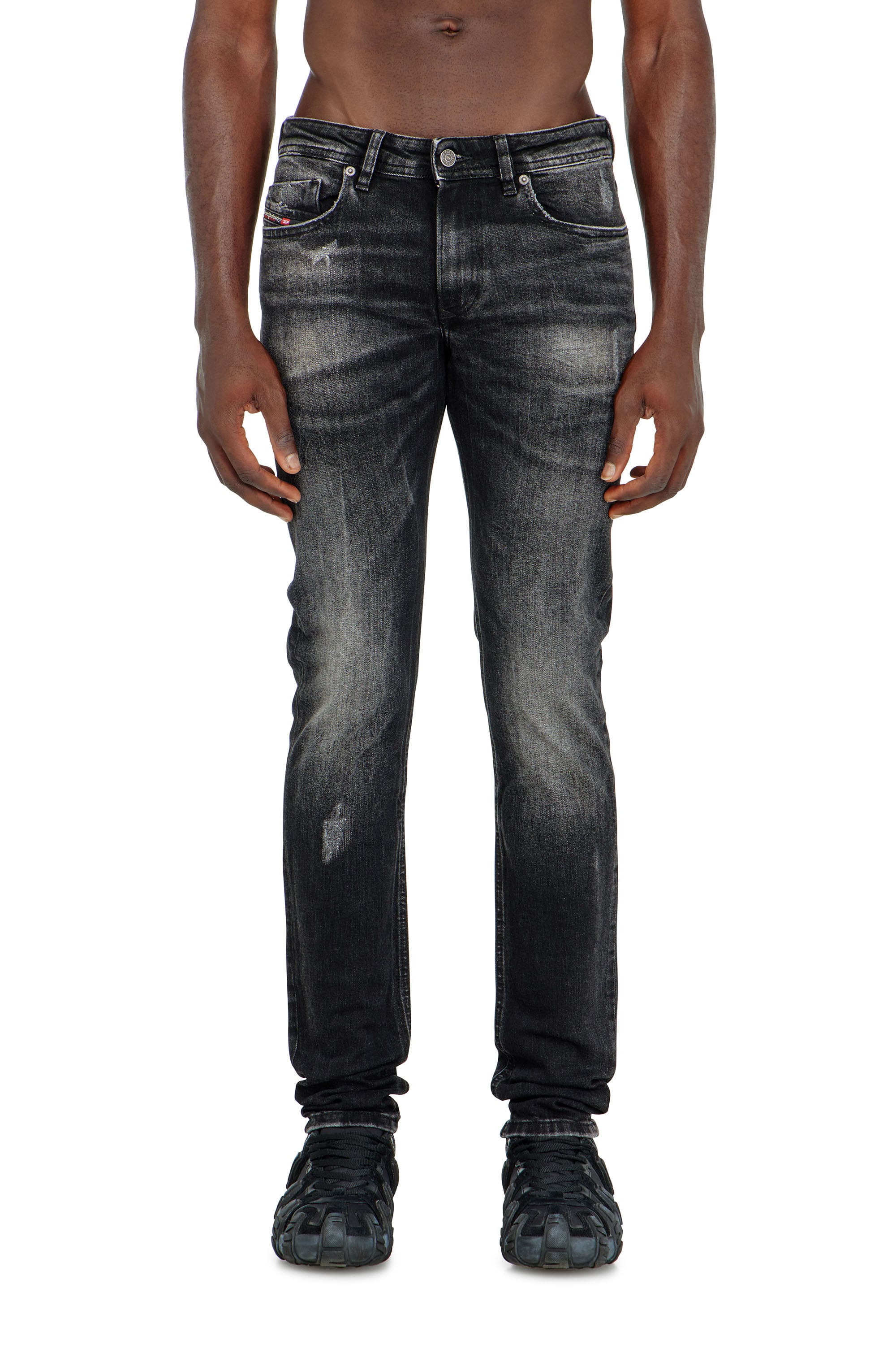 Diesel - Man's Skinny Jeans 1979 Sleenker 0DBDP, Black/Dark grey - 1