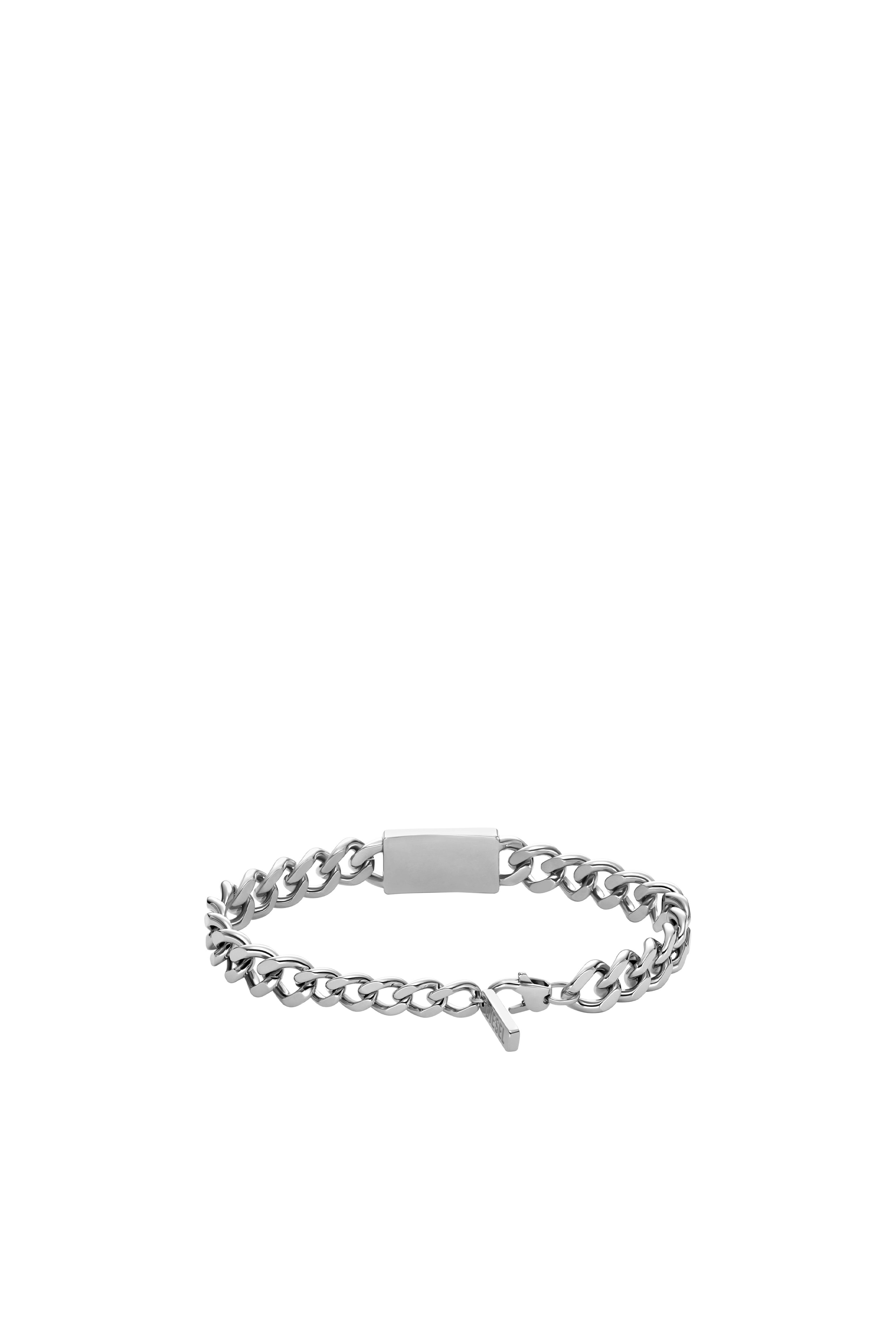 Diesel - DX1513, Unisex Black agate id bracelet in Silver - Image 2