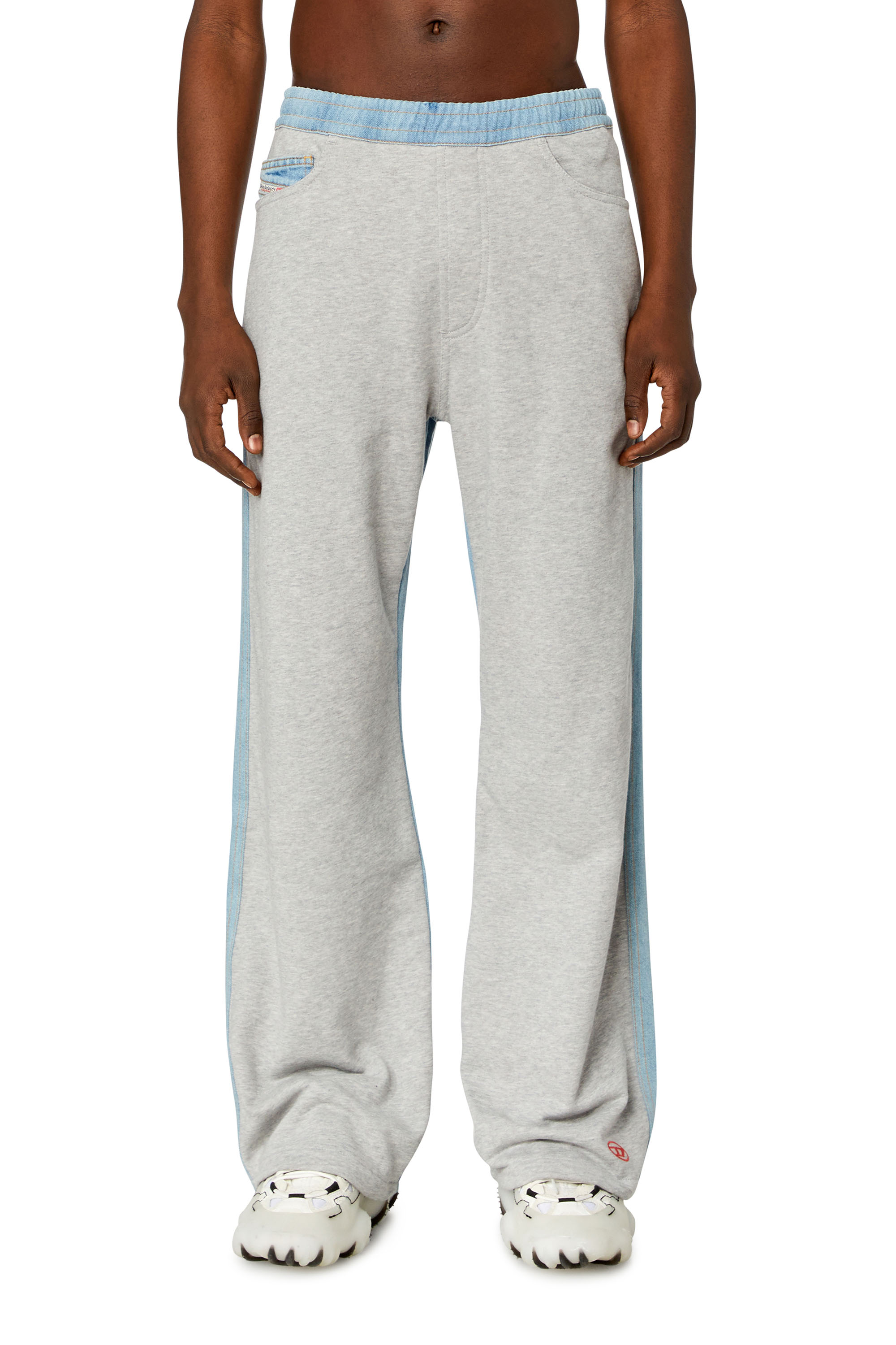 Diesel - P-SOL-DEN, Pantalon de survêtement en coton et denim mélangés Homme in Polychrome - 1