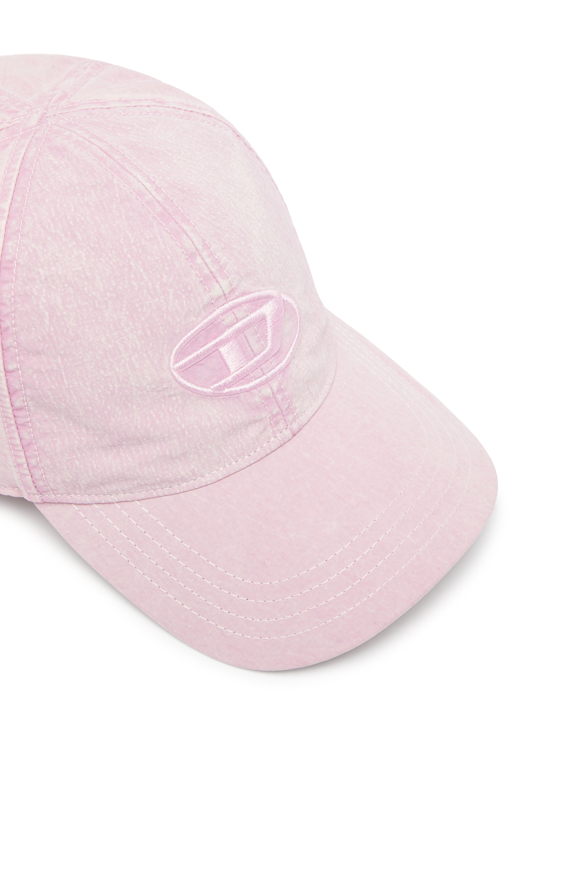 Diesel - C-NYLOFF, Casquette de baseball avec logo Oval D brod&eacute; Homme in Rose - 3