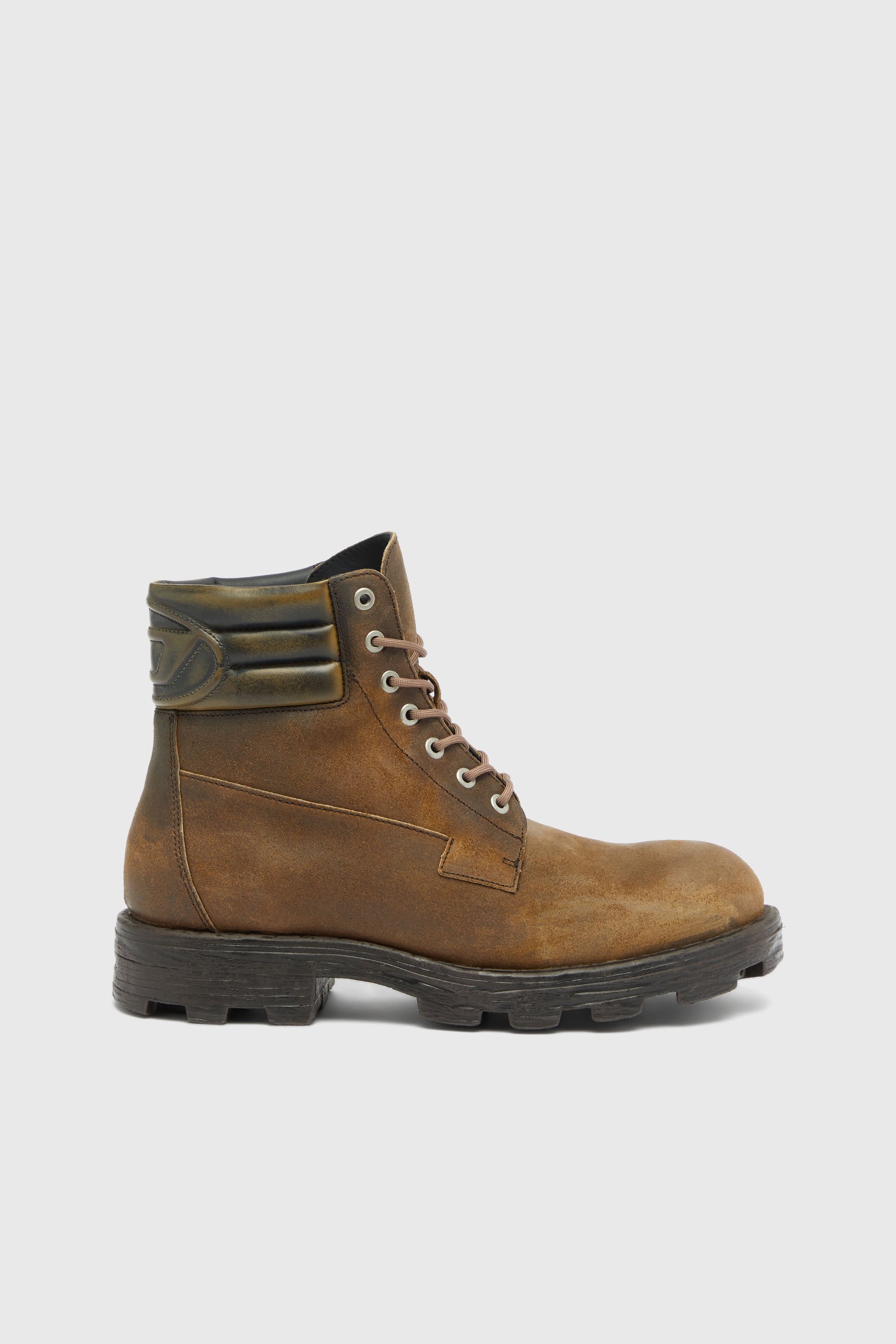Diesel - D-HAMMER LACE UP, D-Hammer-Combat bottes en su&egrave;de effet vieilli Homme in Marron - 1