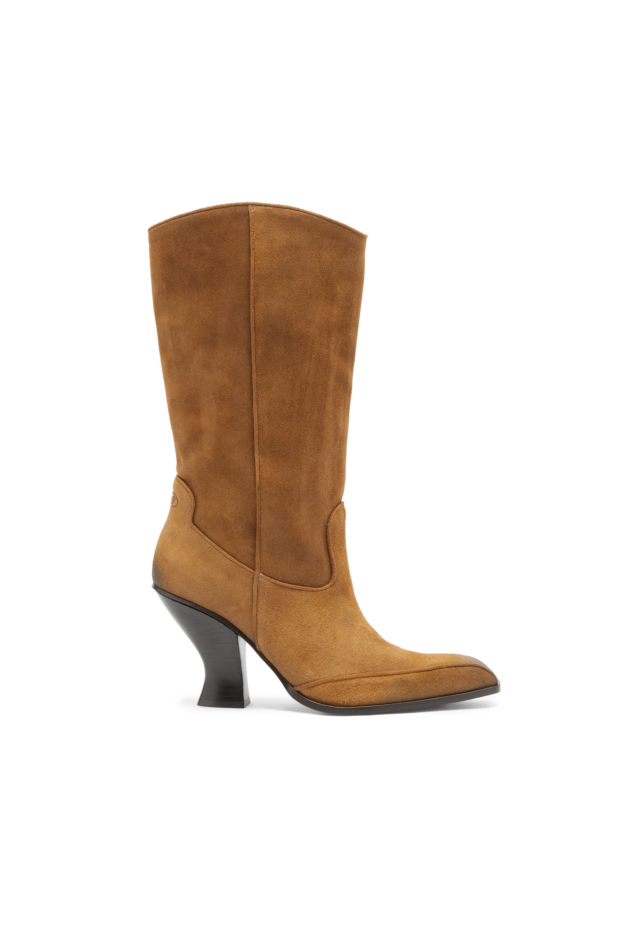 Diesel - D-LUFFY-75-TUBE, D-Luffy - Bottes hauteur genou en su&egrave;de Femme in Marron - 1