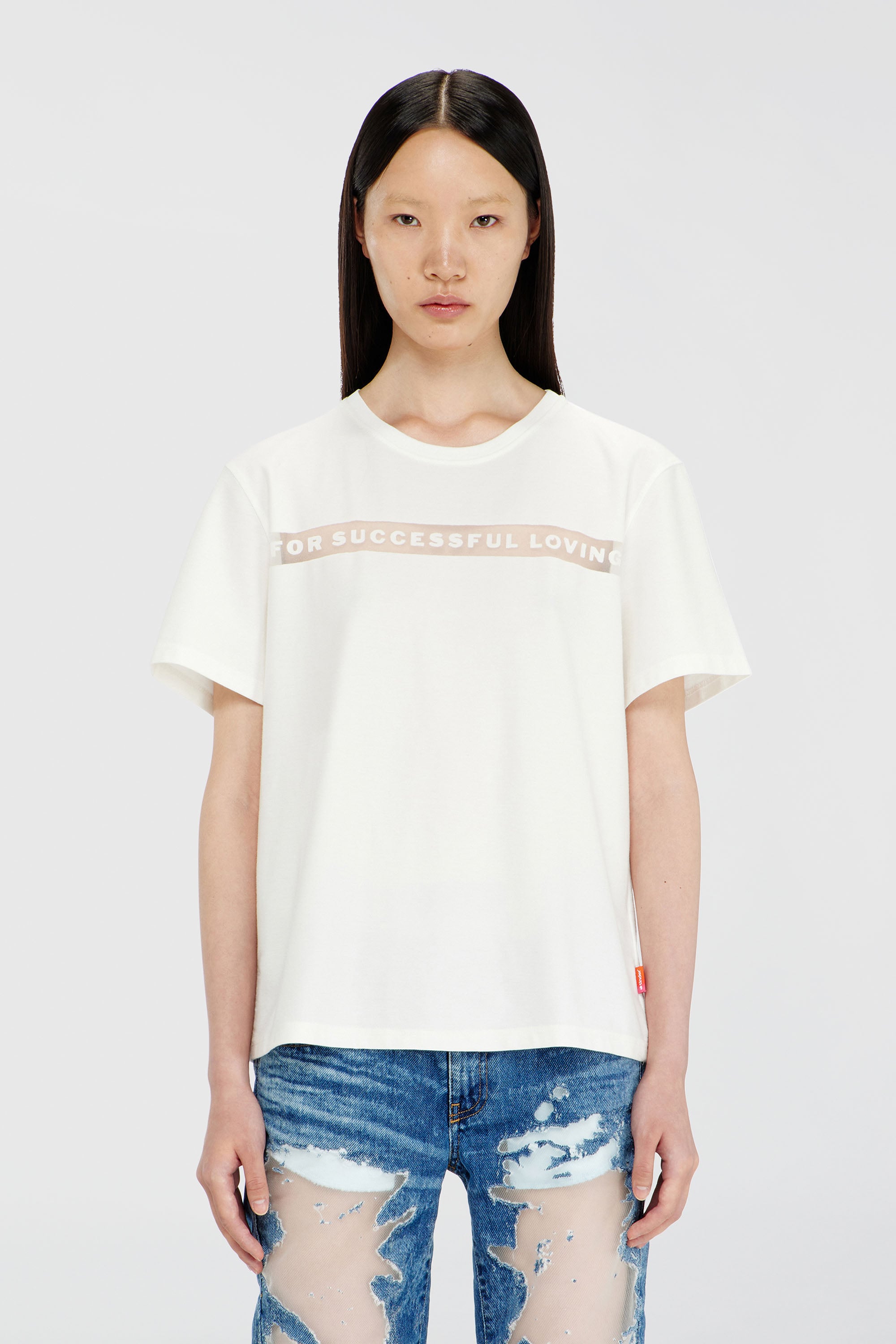 Diesel - PR-T-NOTS-CHI-R, T-shirt avec logo For Successful Loving Mixte in Blanc - 1