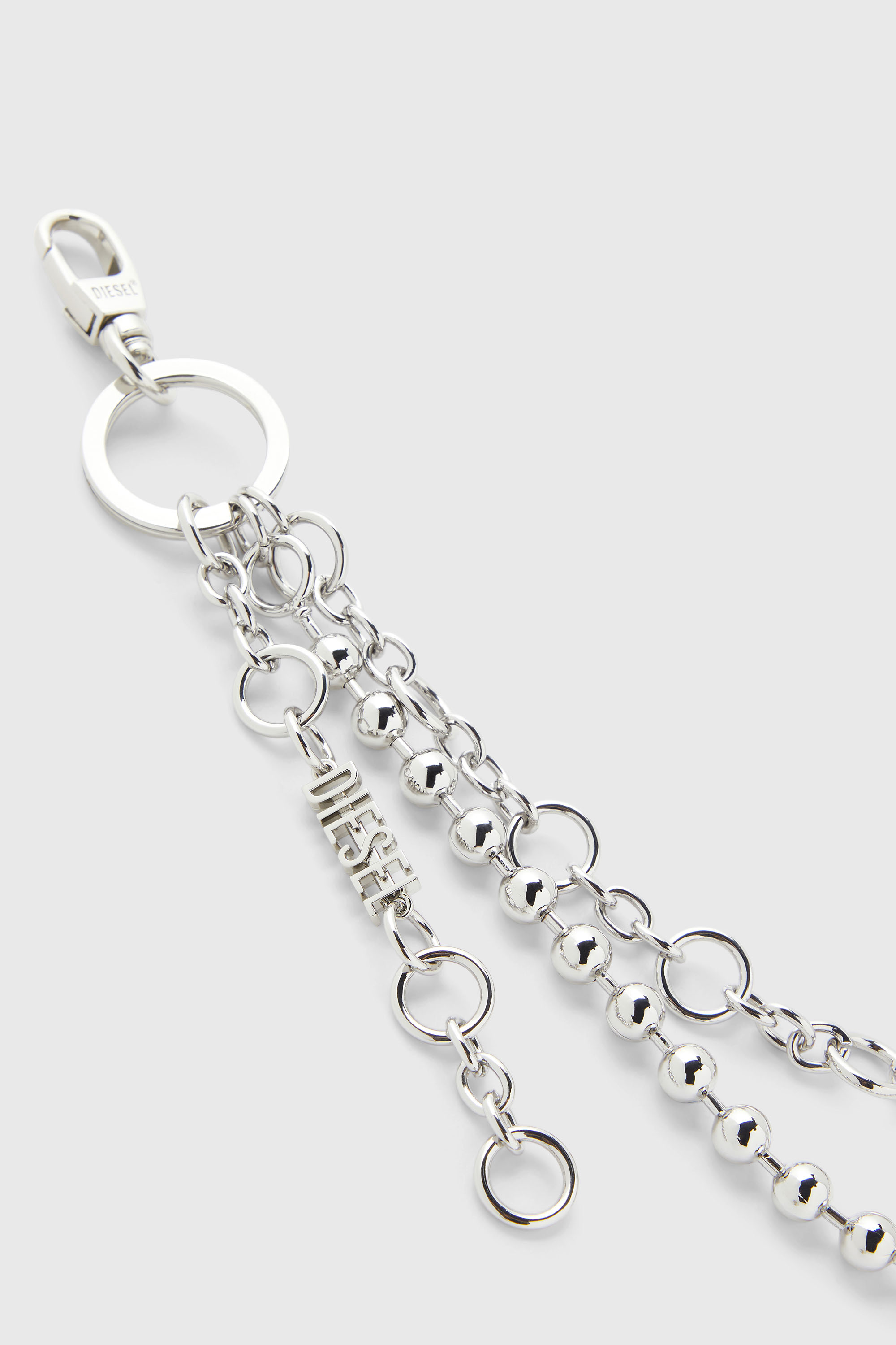 Diesel - CHAIN-D M, Collier &agrave; cha&icirc;nes superpos&eacute;es avec pendentif c&oelig;ur et pendentif Diesel Femme in Gris argent&eacute; - 2