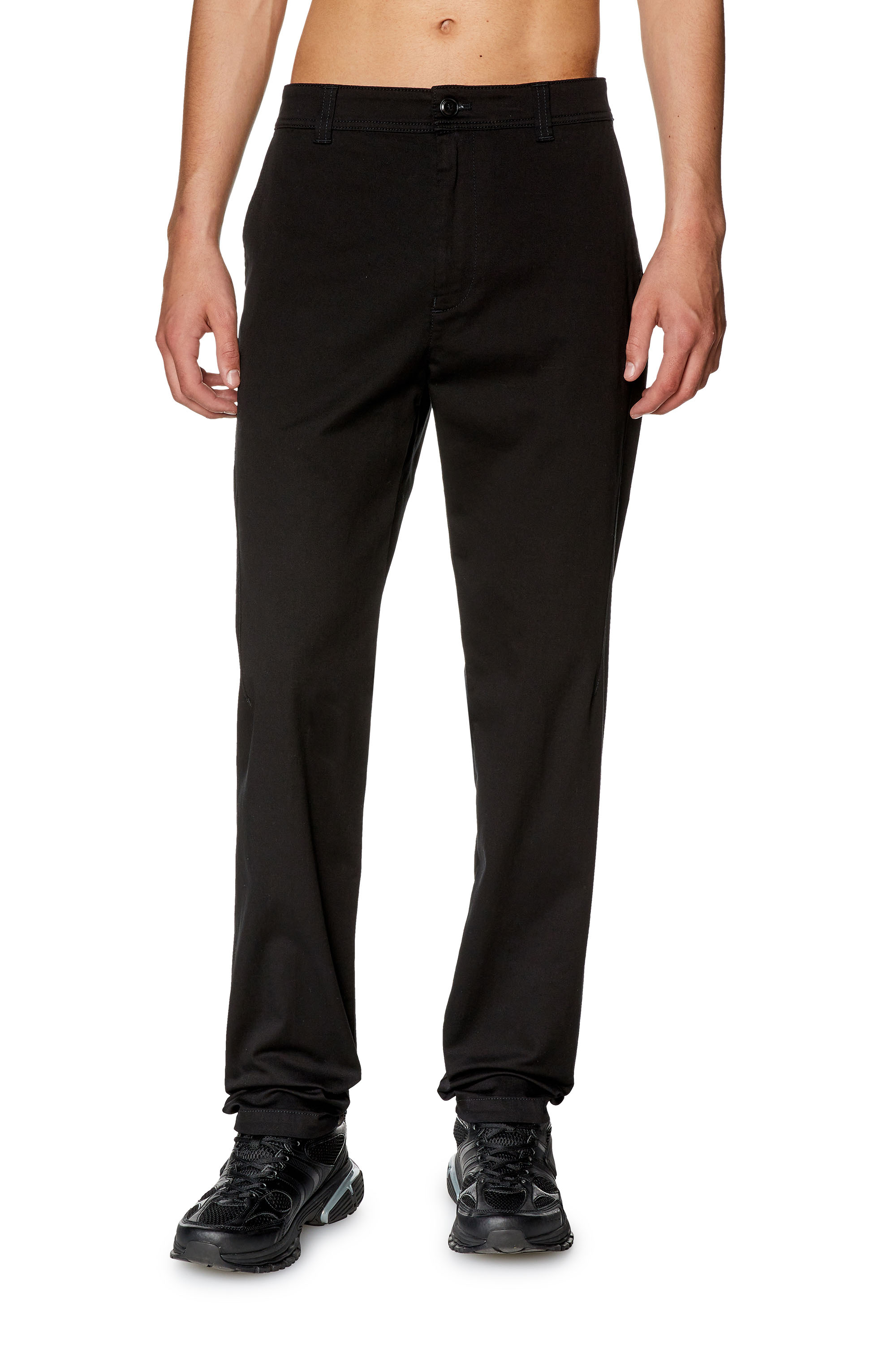 Diesel - P-DEAN, Pantalon chino en gabardine de coton Homme in Noir - 3