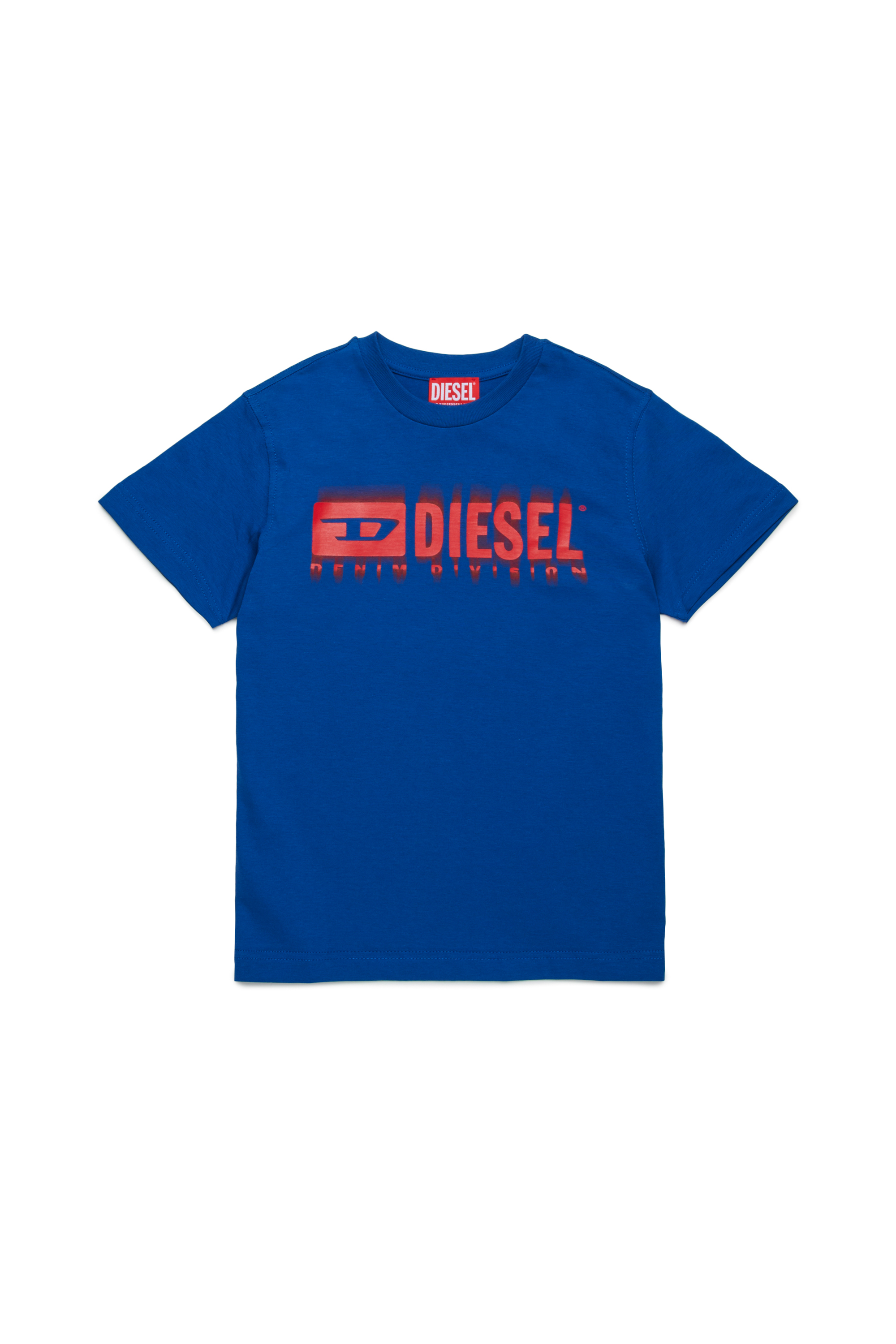 Diesel - TDIEGORL6, Man's T-shirt with smudged logo in Blue - 1