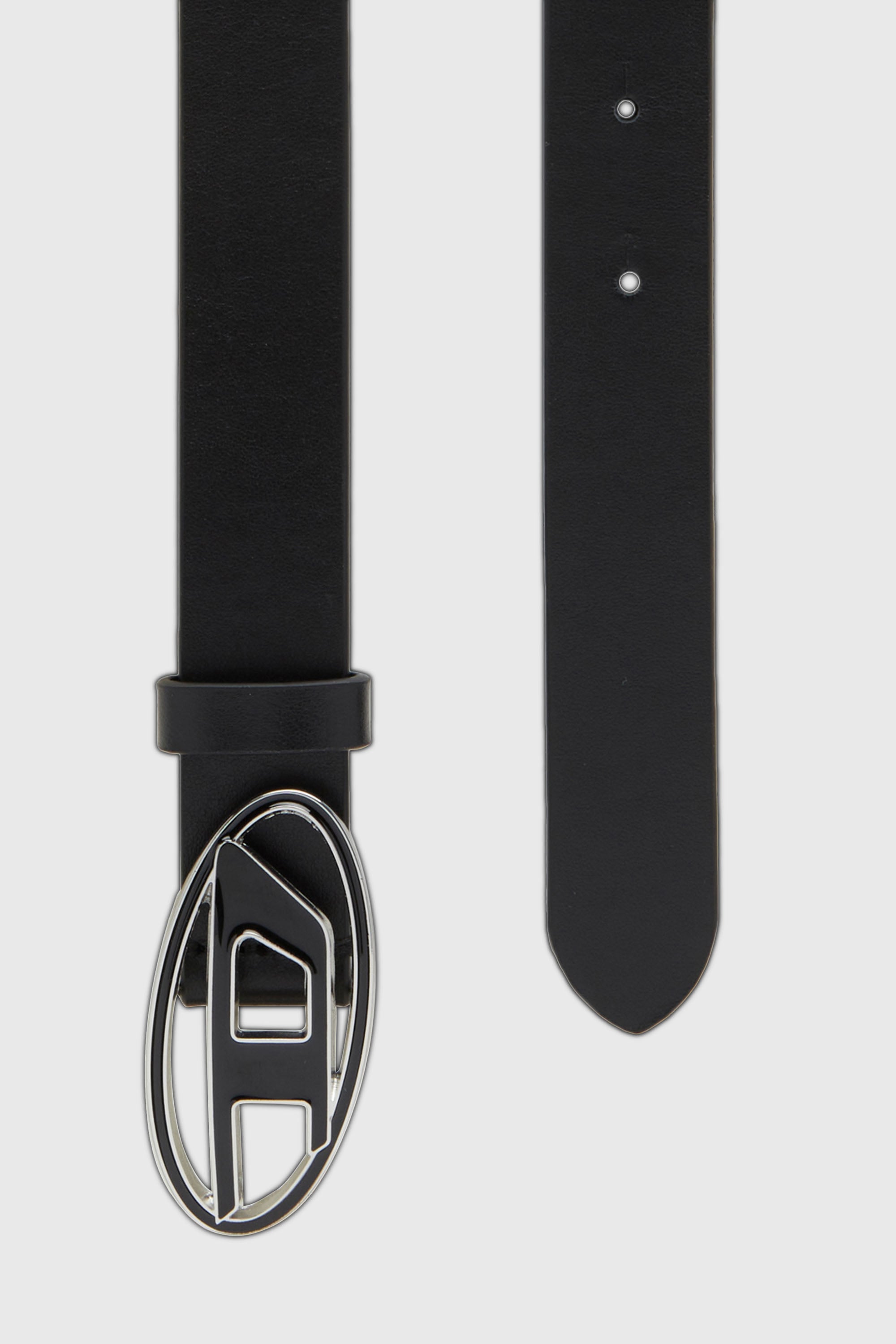Diesel - B-1DR 25, Ceinture 2.4 cm en cuir avec boucle Oval D &eacute;maill&eacute;e Femme in Noir - 2