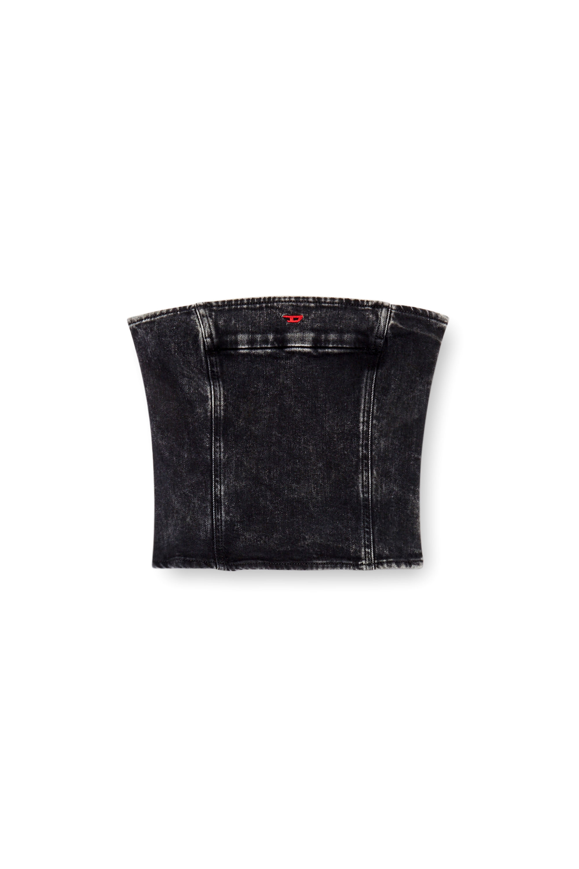 Diesel - DE-VILLE, Top tube en denim confort Femme in Noir - 3
