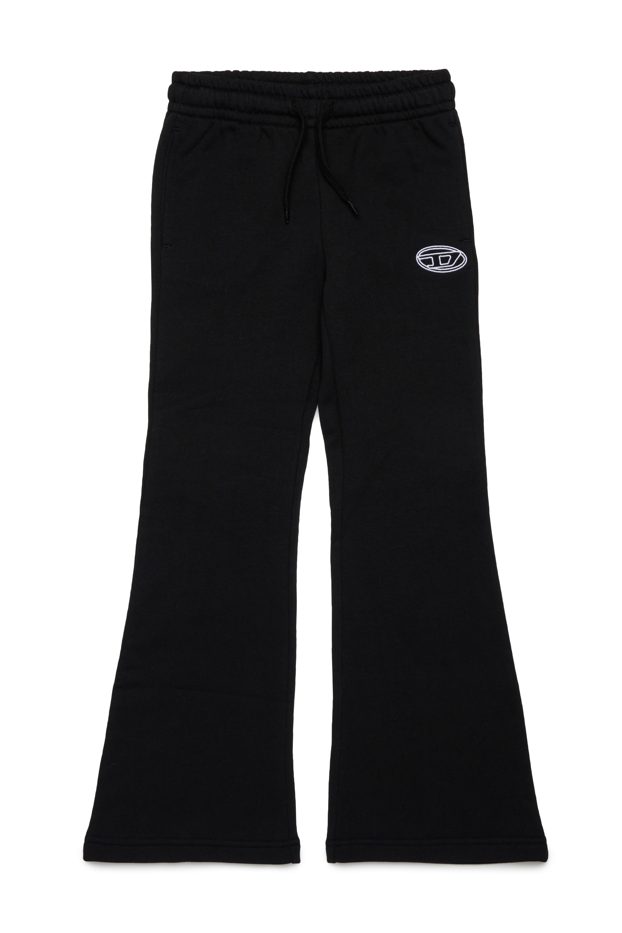 Diesel - PEBIRT, Pantalons en coton avec logo brodé Femme in Noir - 1