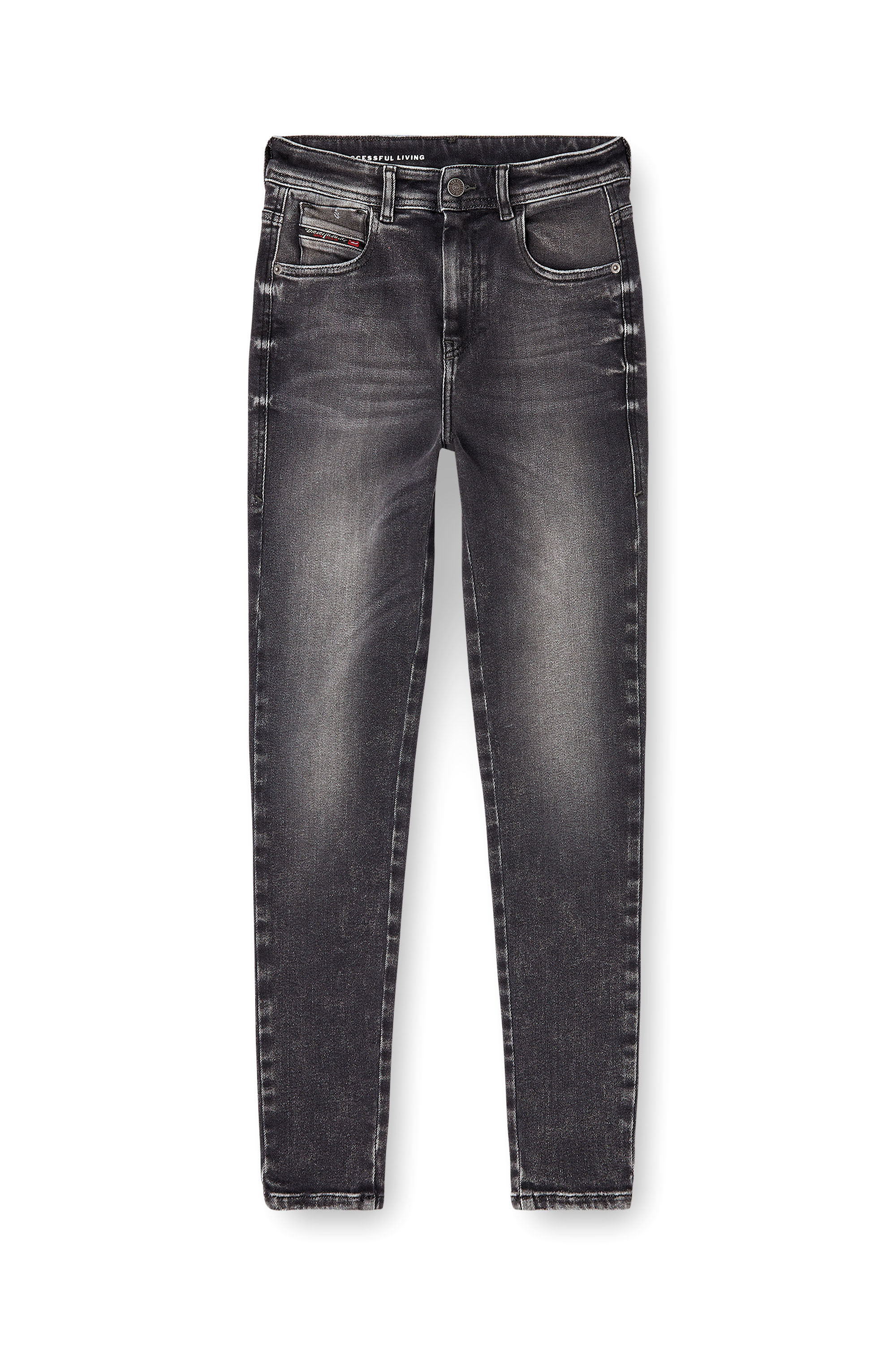 Diesel - Skinny Jeans 1984 Slandy-High 09L93 Femme, Noir/Gris foncé - Image 3