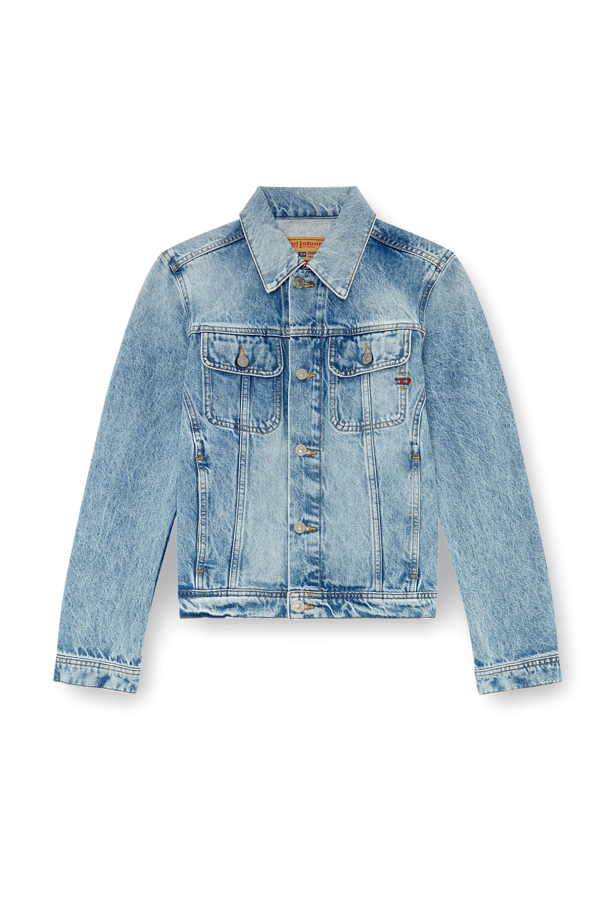 Diesel - DE-BONNY, Veste trucker en denim Femme in Bleu - 3