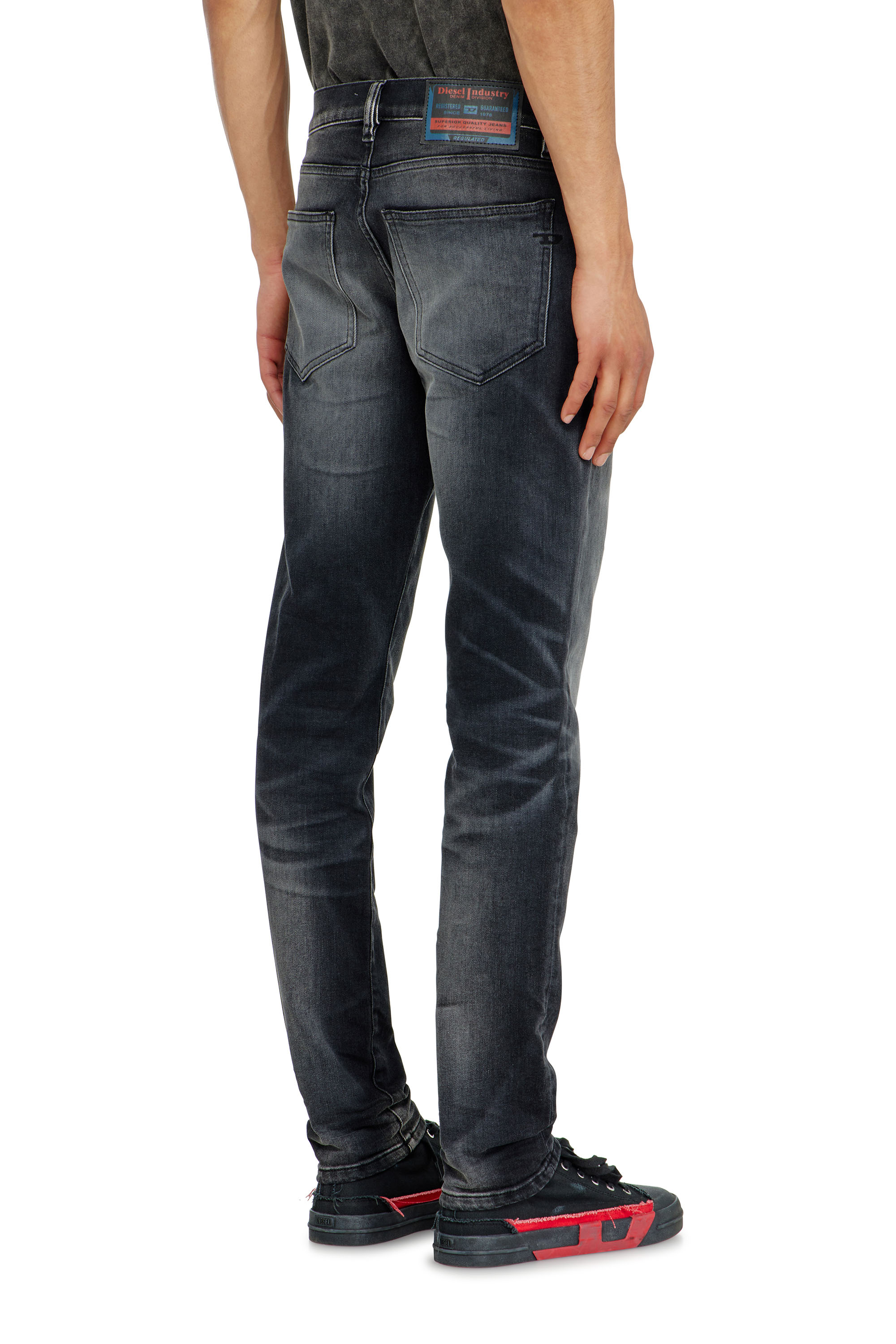 Diesel - Slim Jeans 2019 D-Strukt 09P38 Homme, Noir/Gris fonc&eacute; - Image 5