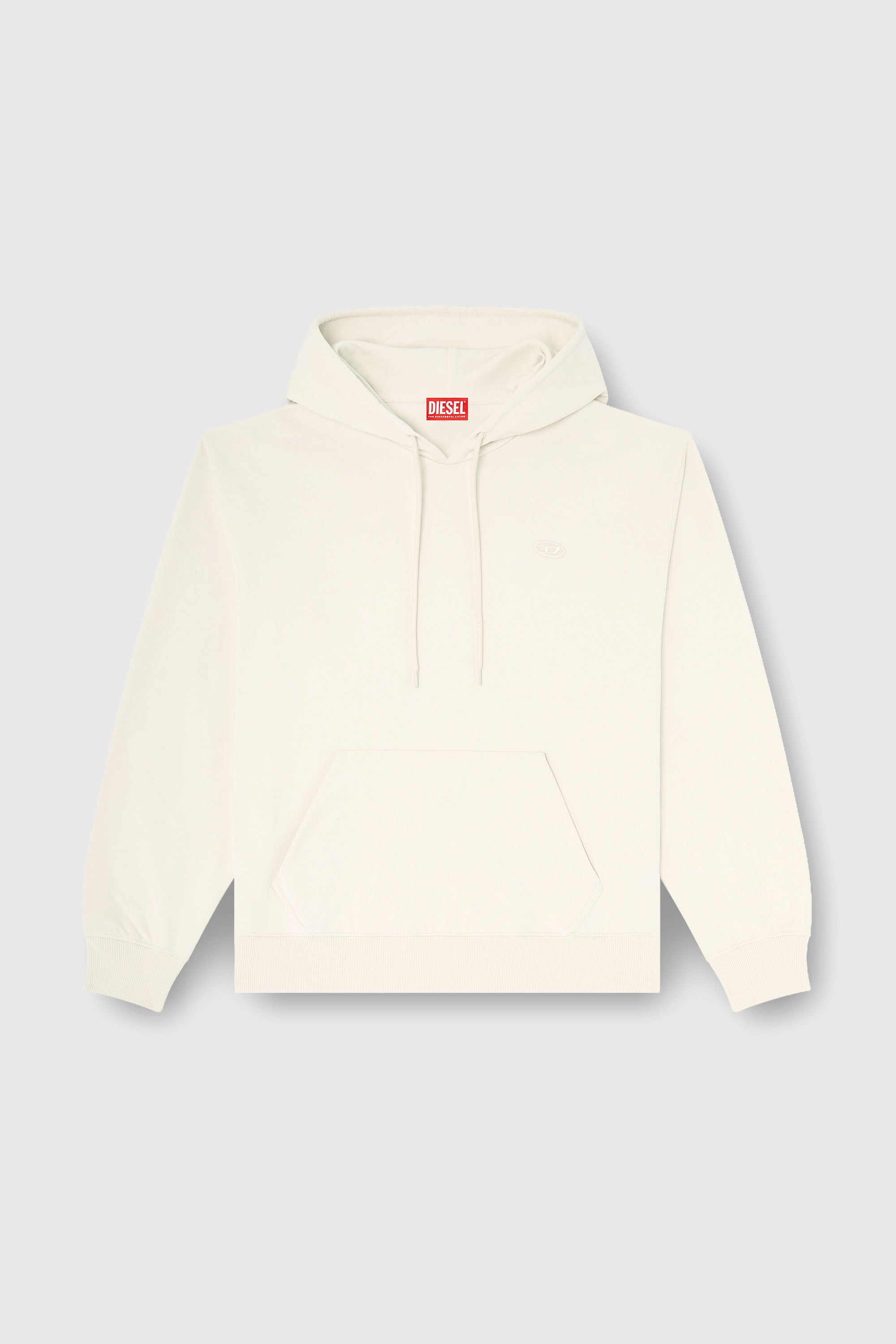 Diesel - S-LUK-H-MOON-T92, Sweat &agrave; capuche avec logo Oval D Homme in Blanc - 2