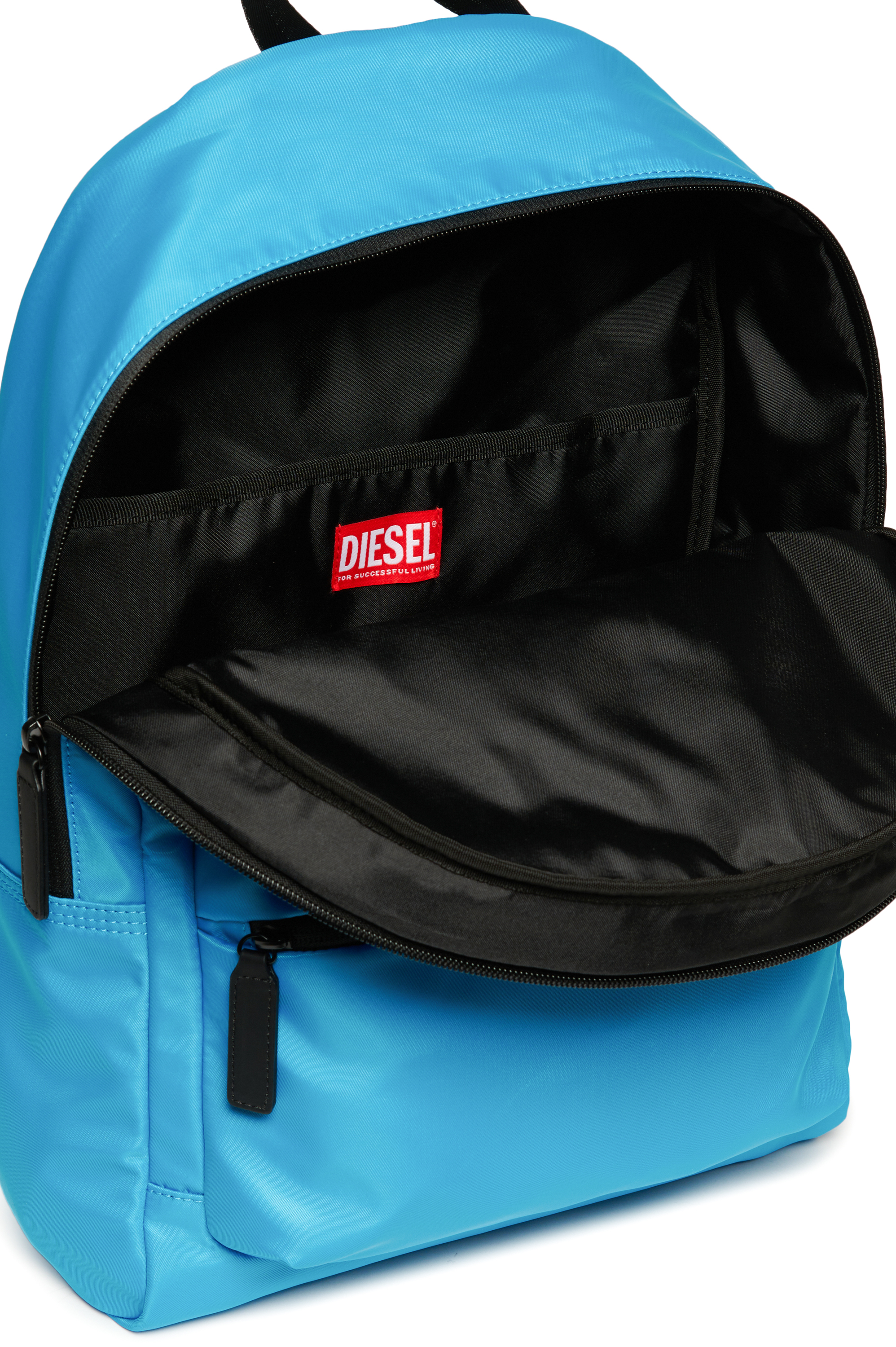 Diesel - WOVAL, Sac à dos en nylon avec Oval D embossé Mixte in Bleu - 5