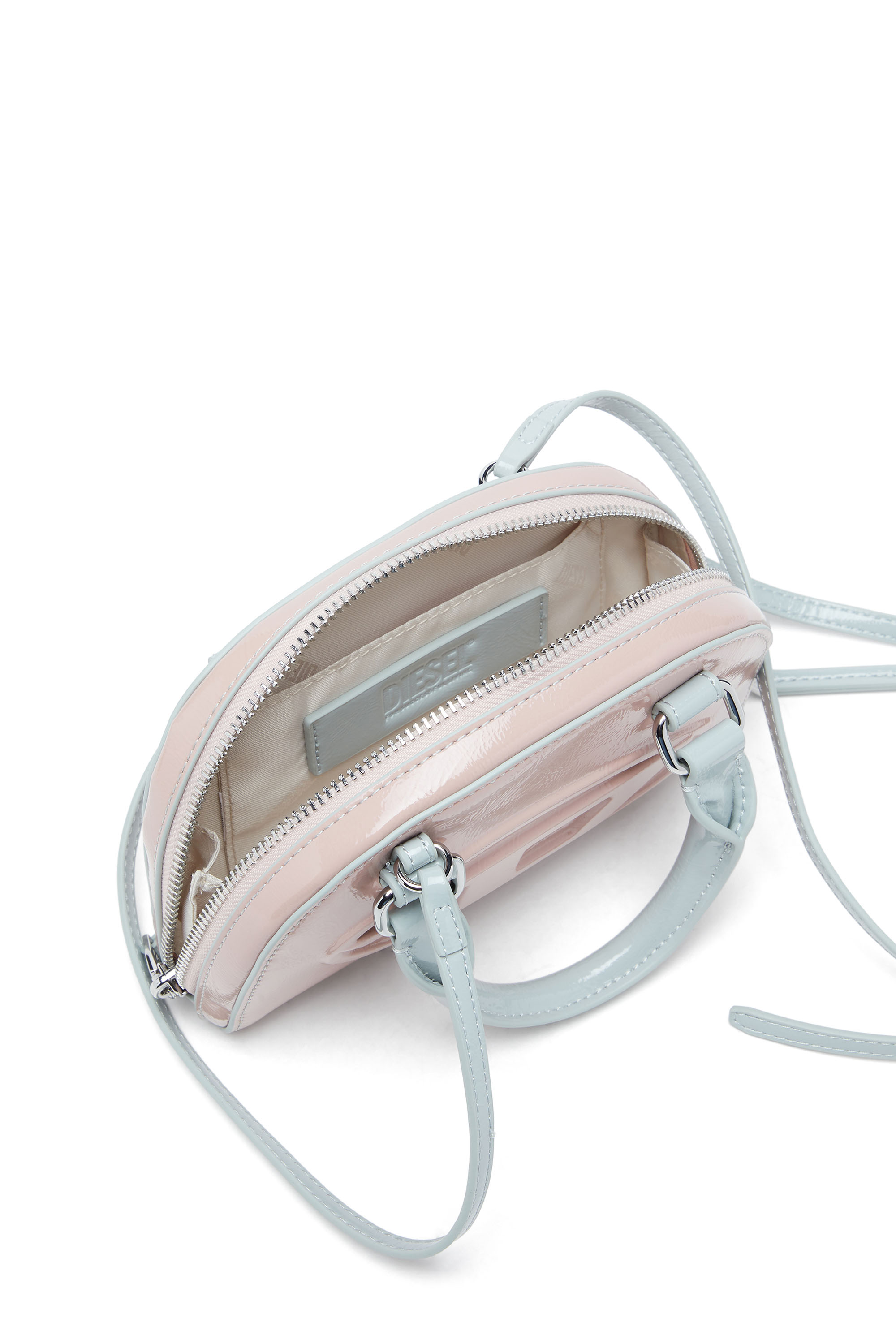 Diesel - 1DR DOME CROSSBODY XS, 1DR Dome-Sac bandoulière mini avec effet naplak Femme in Rose - 3