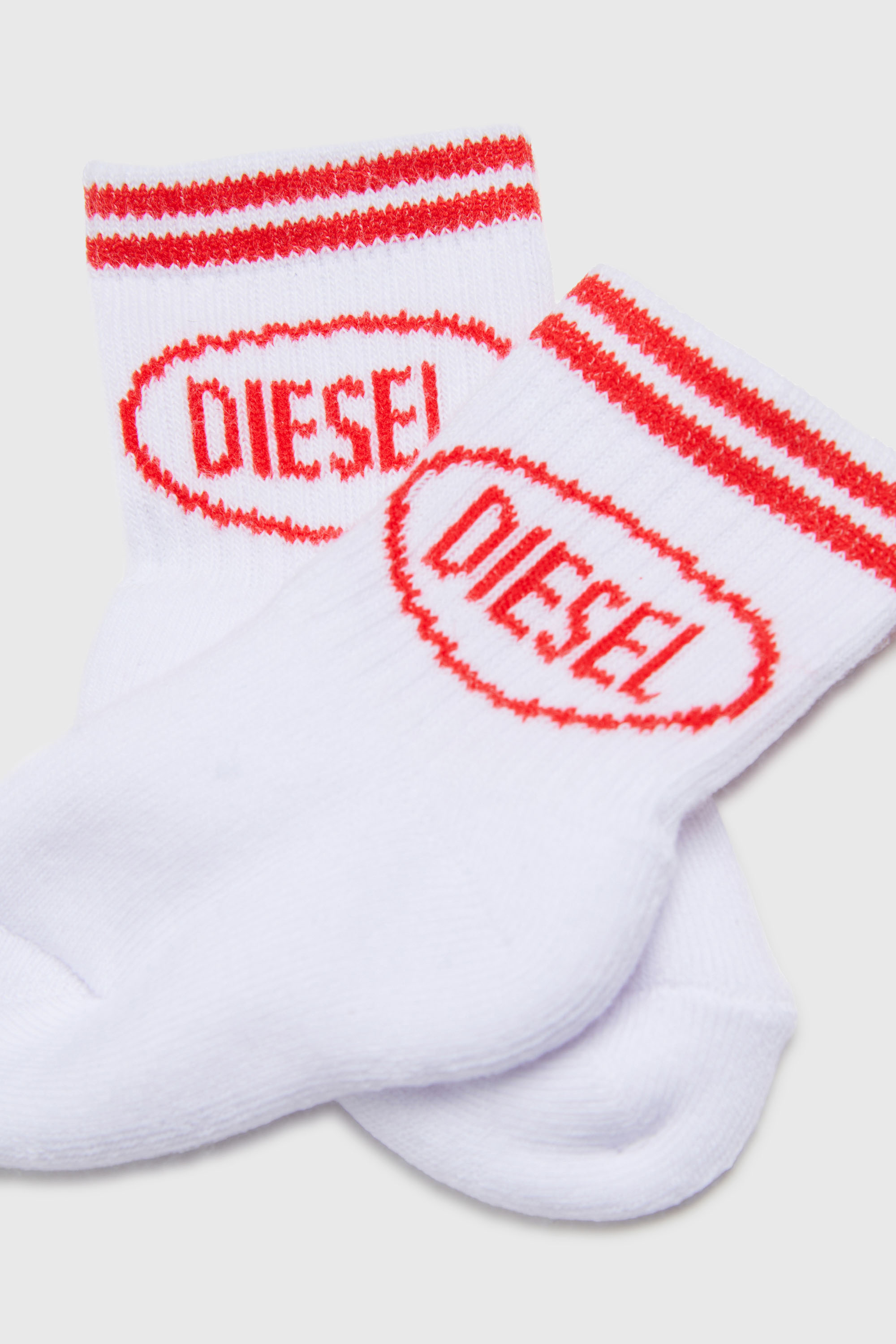 Diesel - ZOLPYB, Chaussettes en coton avec poignets ray&eacute;s Mixte in Polychrome - 2