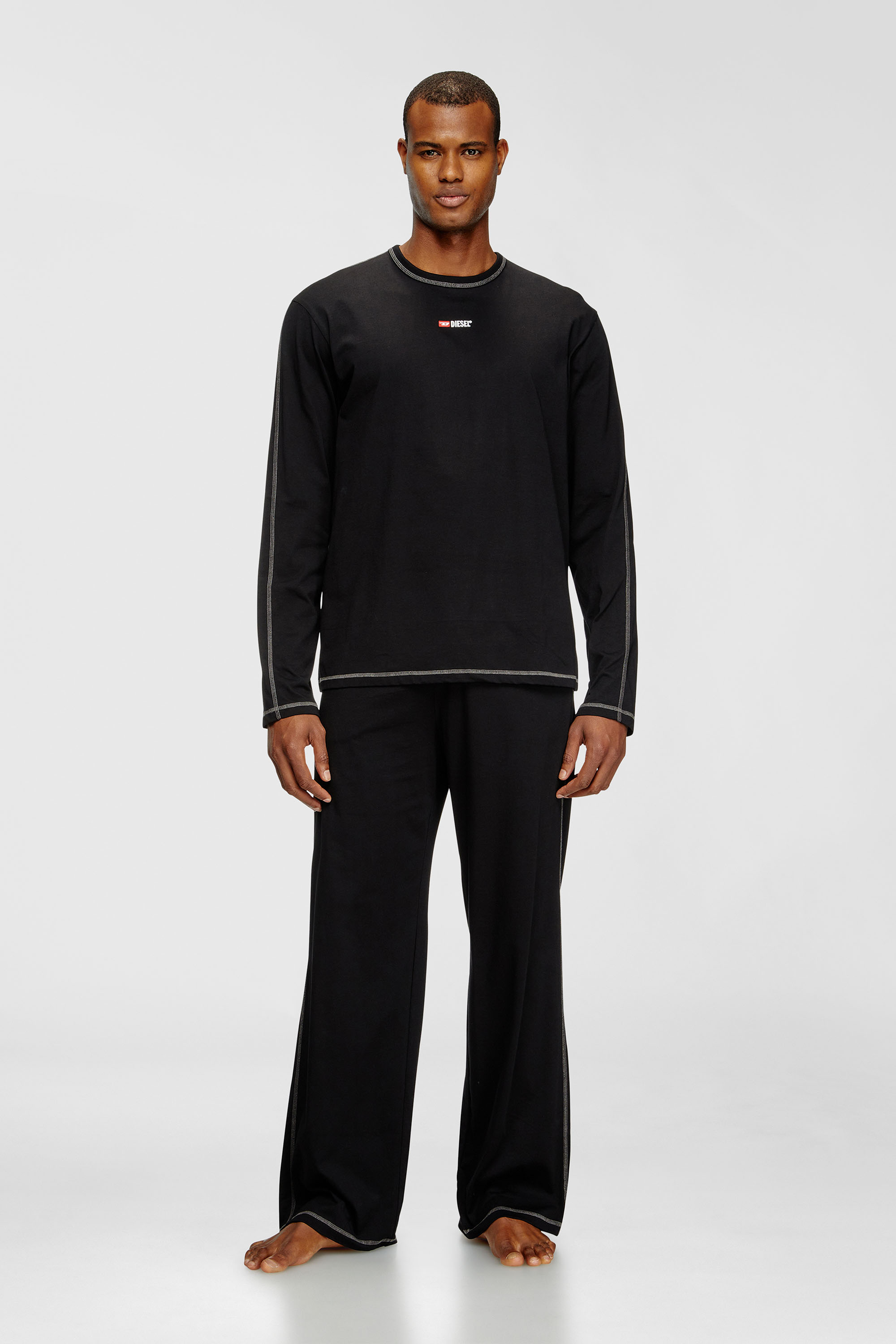 Diesel - SET-NOLAN-D-CORE, Pyjama en jersey de coton Homme in Noir - 1