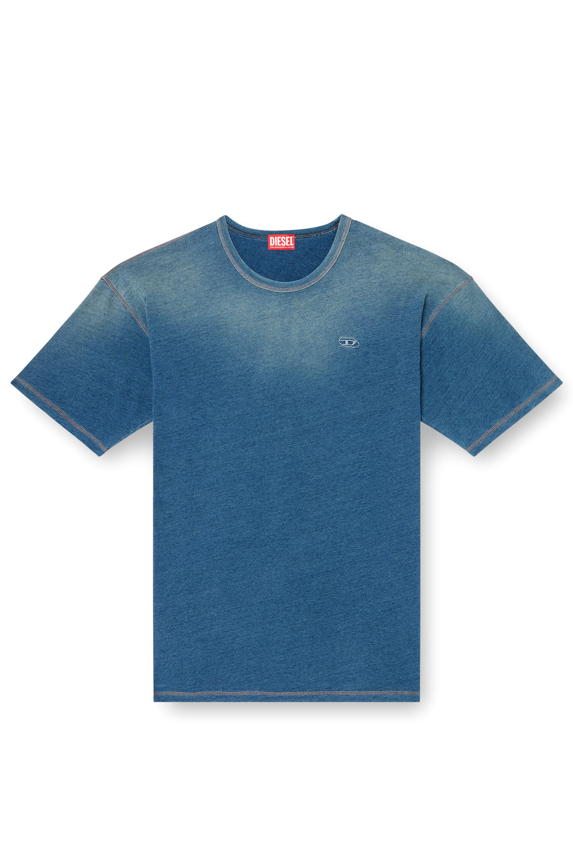 Diesel - T-BOXT-R11, T-shirt avec traitement par pulvérisation Homme in Bleu - 3