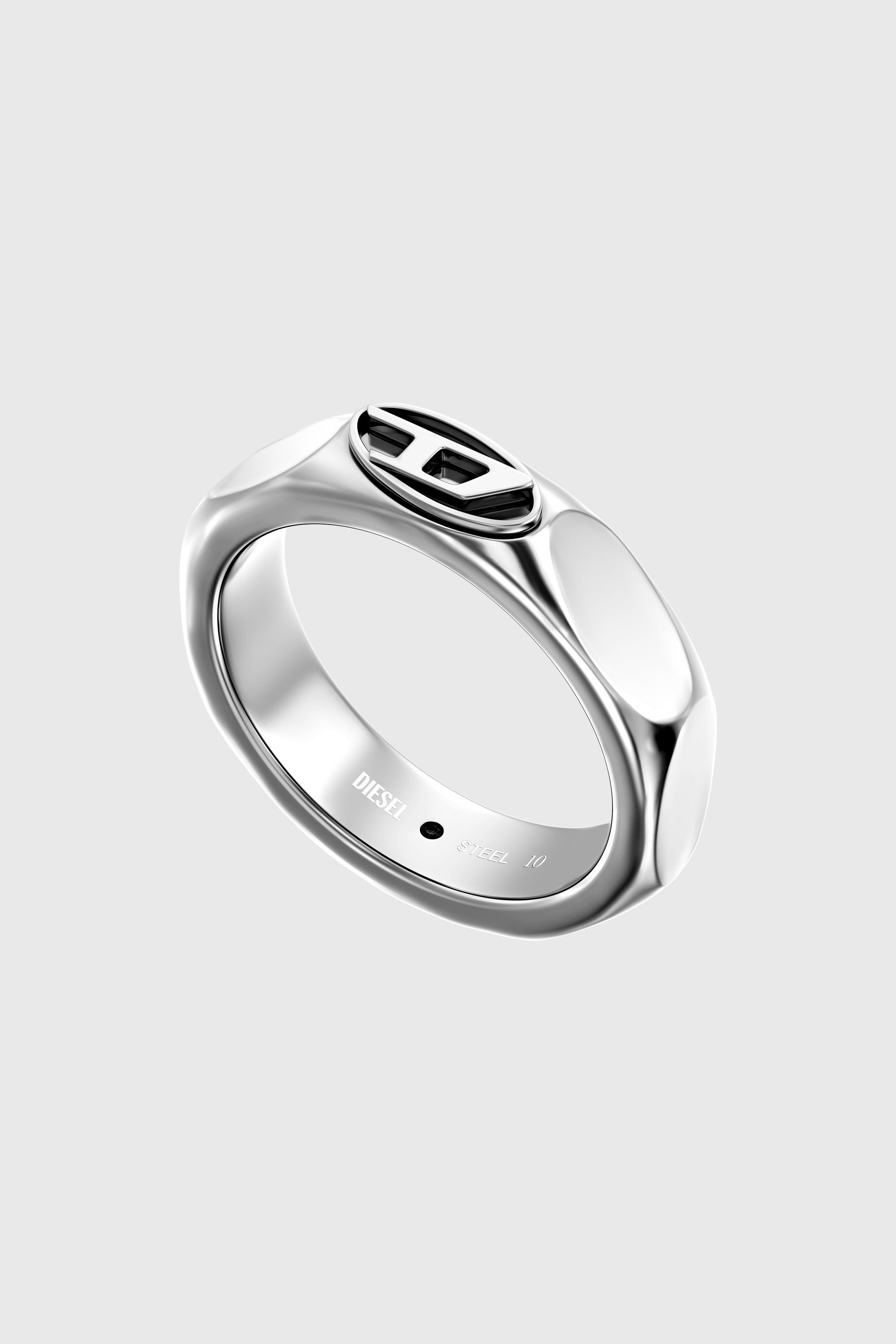 Diesel - DX1693040 JEWELLERY, Bague anneau en acier inoxydable Mixte in Gris argent&eacute; - 2