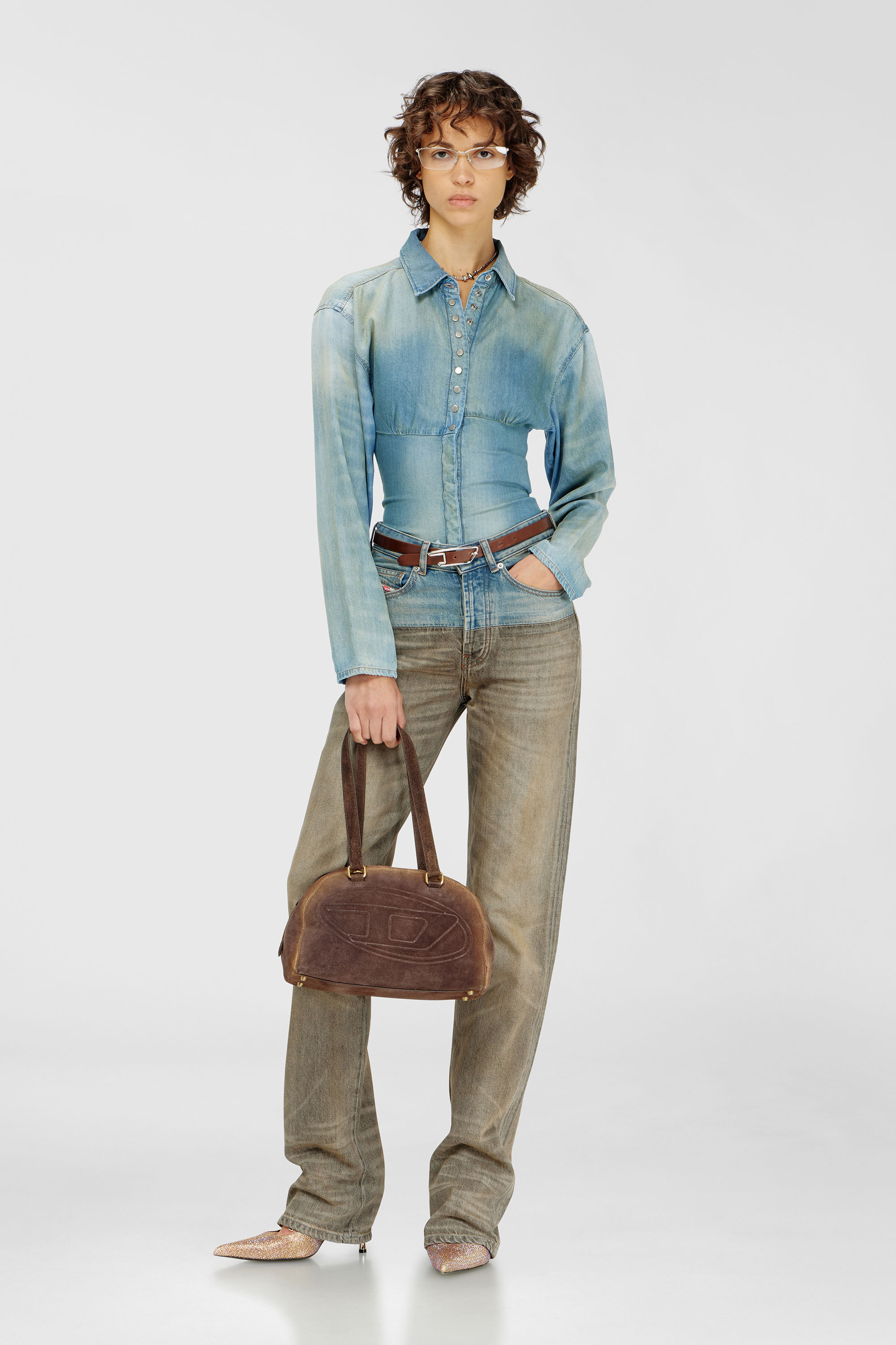 Diesel - Regular Jeans D-Sie 0ADDX Femme, Gris/Bleu - Image 1
