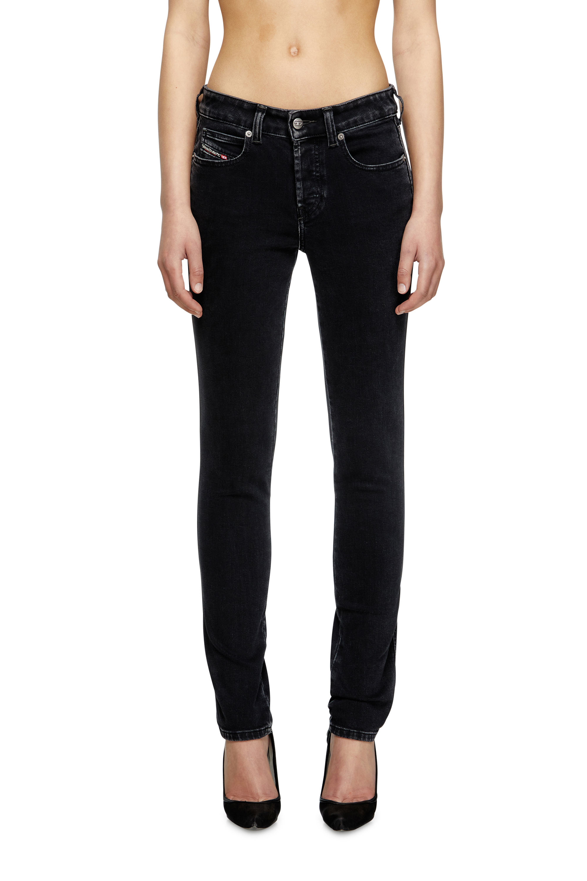 Diesel - Slim Jeans 1992 D-Jiann 09M69 Femme, Noir/Gris foncé - Image 3