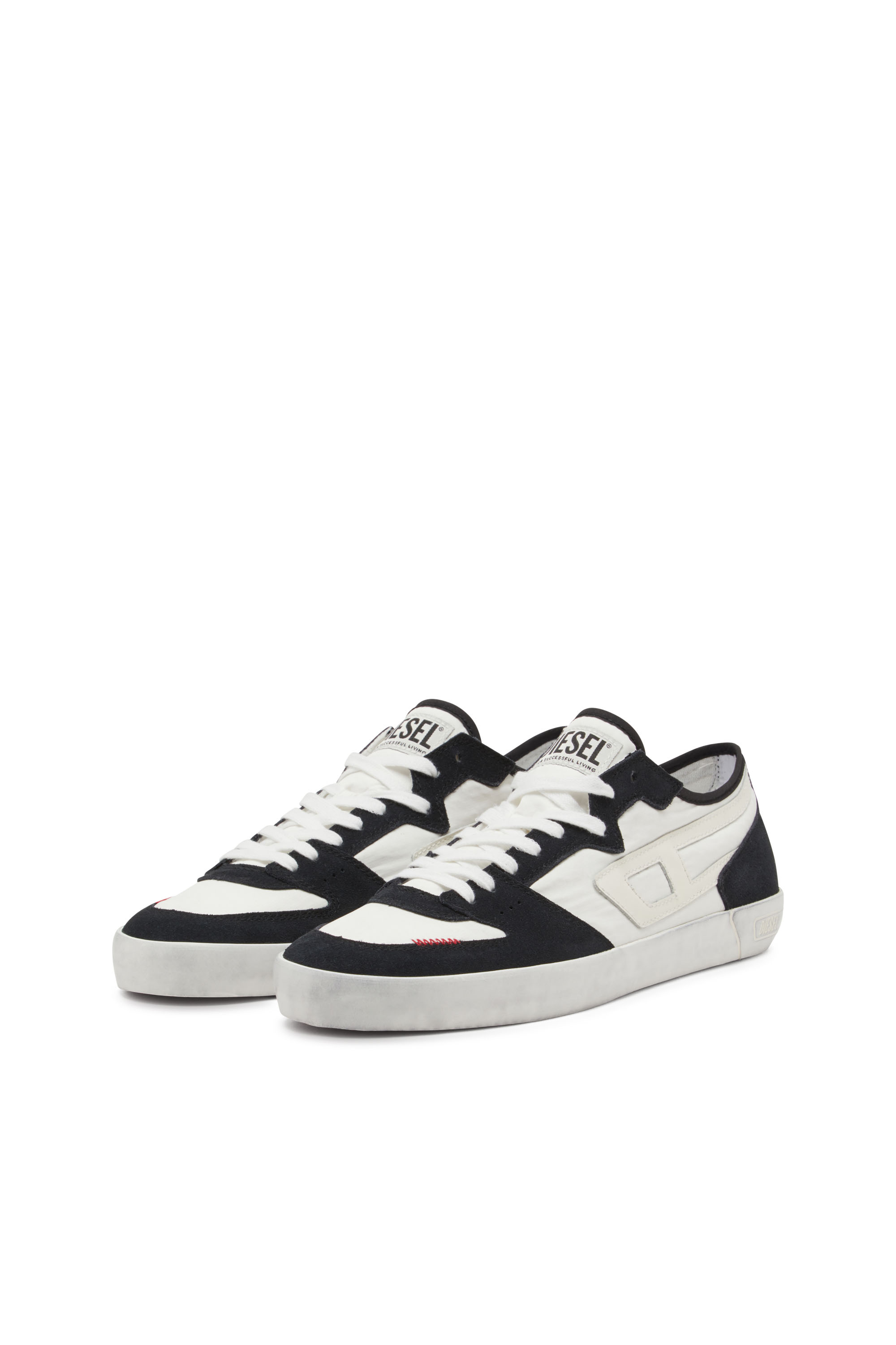 Diesel - S-LEROJI D-1 LOW, S-Leroji D-Sneakers en ripstop matelassé et cuir suédé Homme in Polychrome - 8