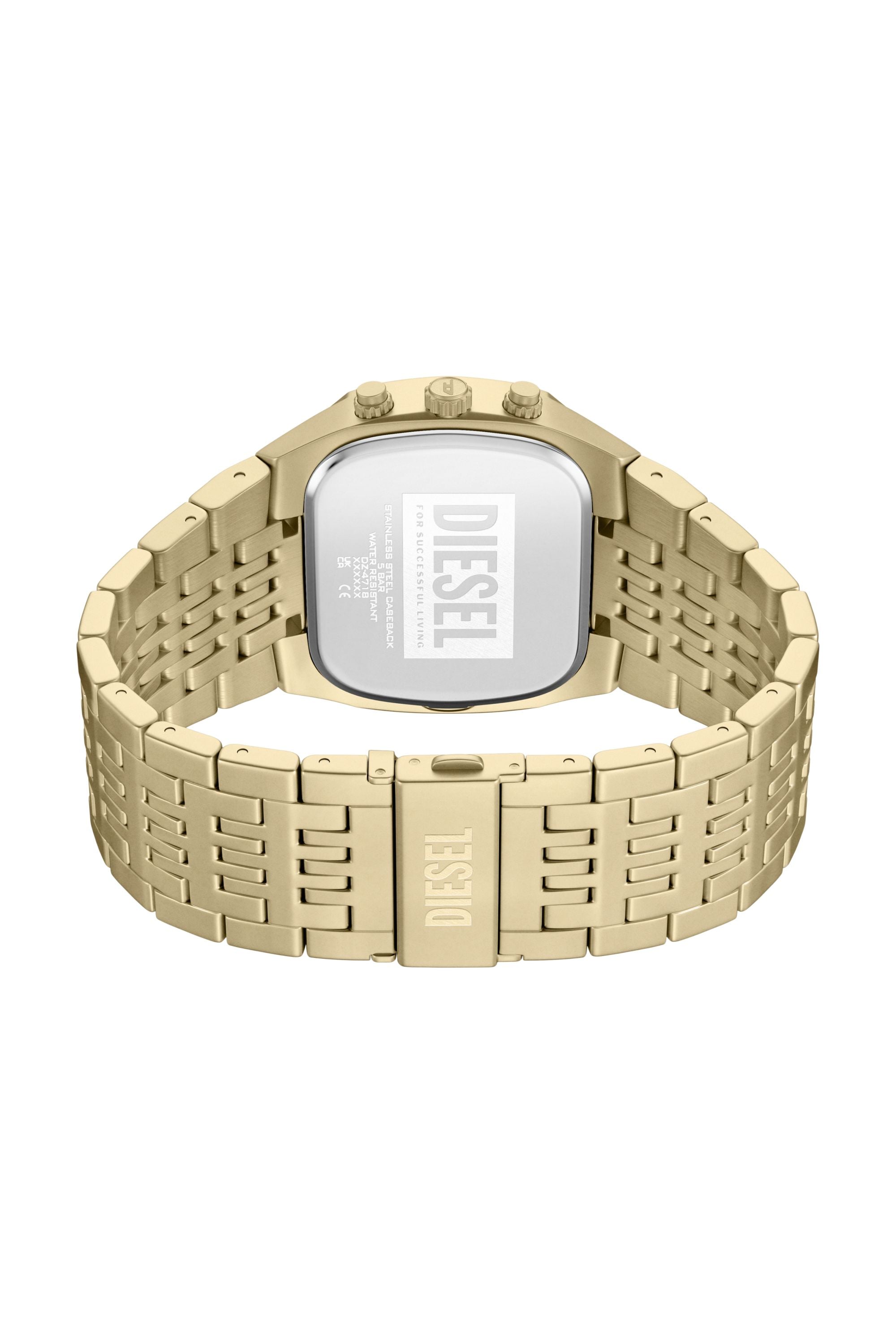 Diesel - DZ4718 WATCH, Montre Spiked Cushion en acier inoxydable coloris or Homme in Dor&eacute; - 4