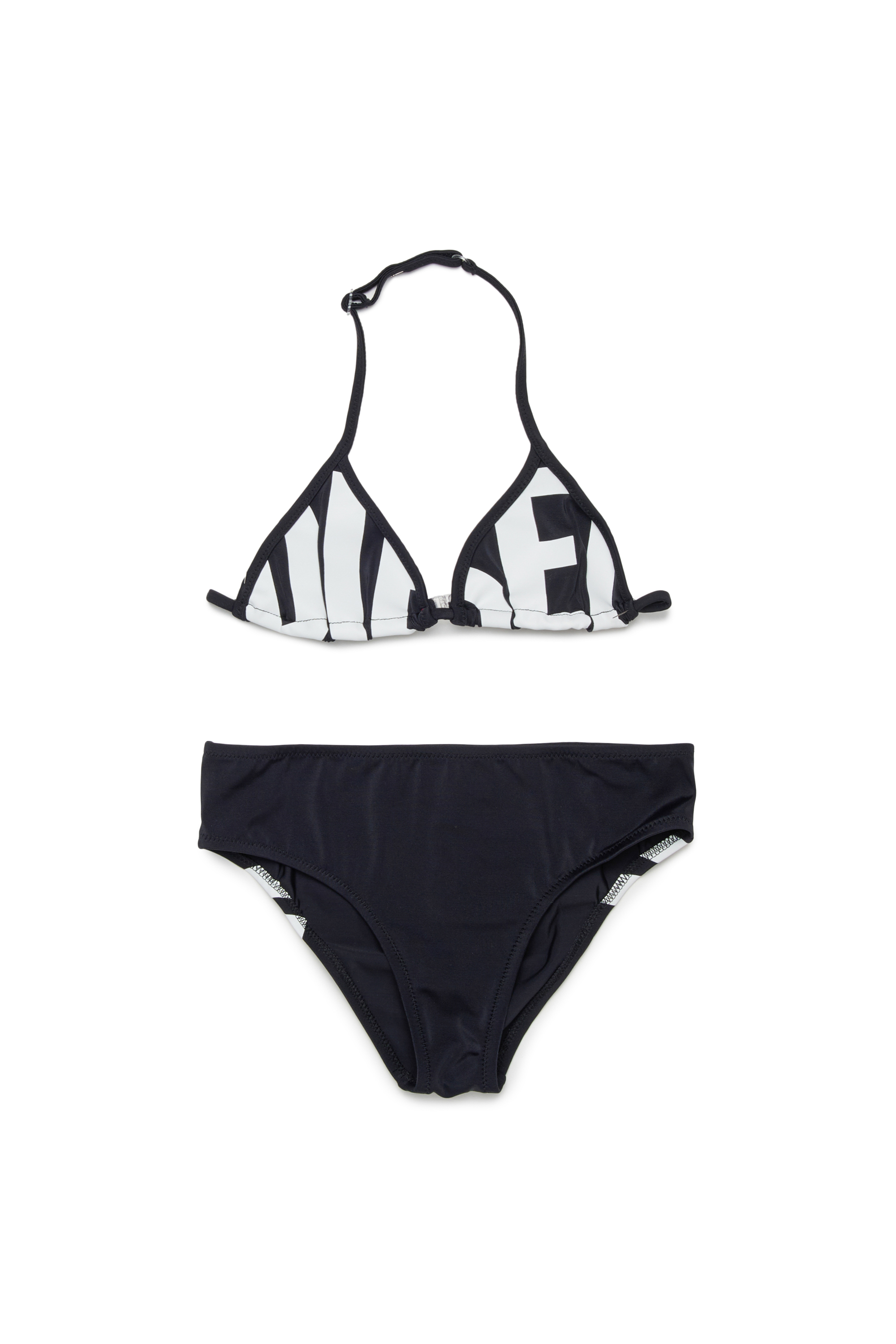 Diesel - MIDDY, Bikini de couleur unie avec maxi logo Femme in Noir - 1