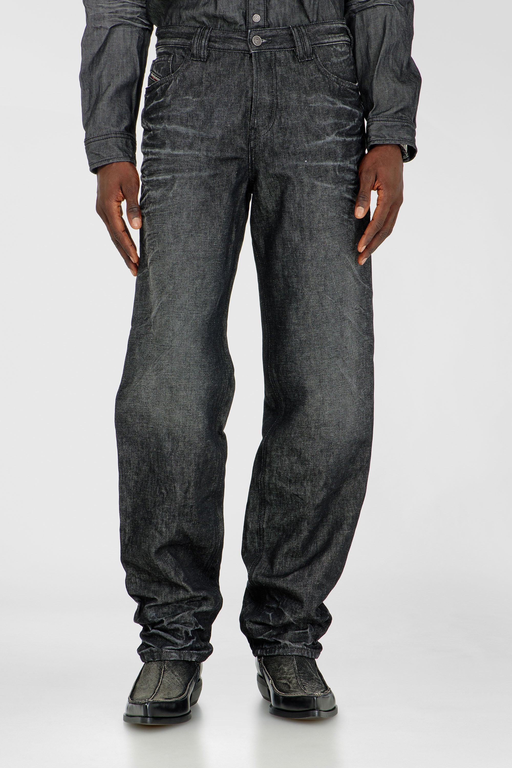 Diesel - Regular Jeans 1991 D-Voeed 09R39 Homme, Noir/Gris fonc&eacute; - Image 1