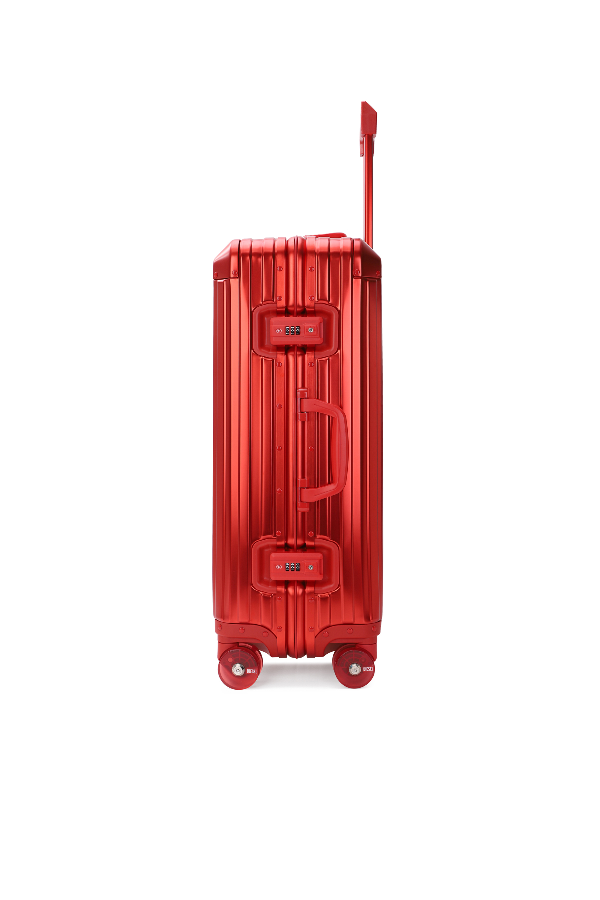 Diesel - DIESEL ALUMINUM TROLLEY- DSL002, Valise en aluminium taille M Mixte in Rouge - 4