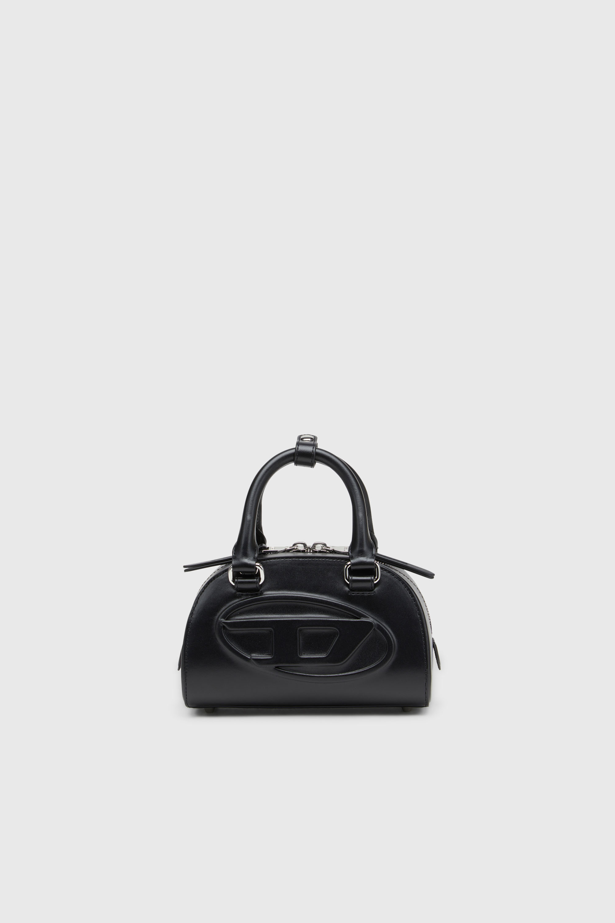 Diesel - 1DR DOME CROSSBODY, 1DR Dome - Petit sac bowling en cuir noir pour femme Femme in Noir - 1