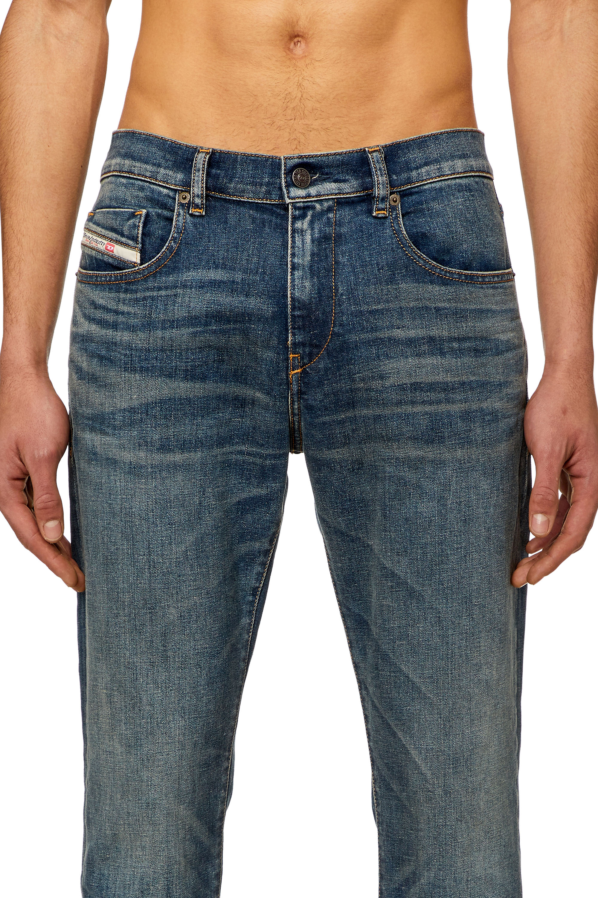 Diesel - Slim Jeans 2019 D-Strukt 09H49, Bleu Foncé - Image 3