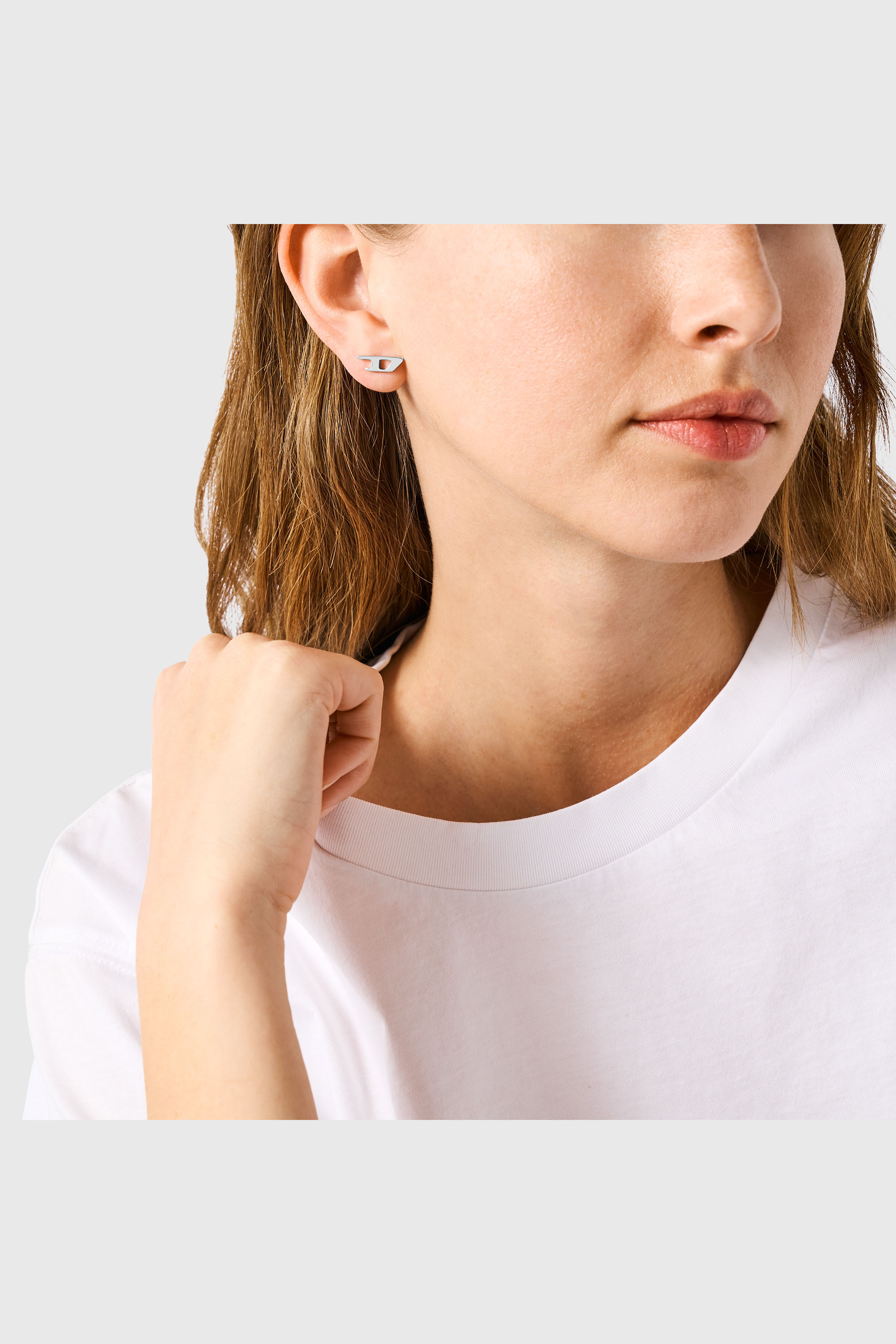 Diesel - DX1519, Boucle d'oreille en acier inoxydable Mixte in Gris argent&eacute; - 3