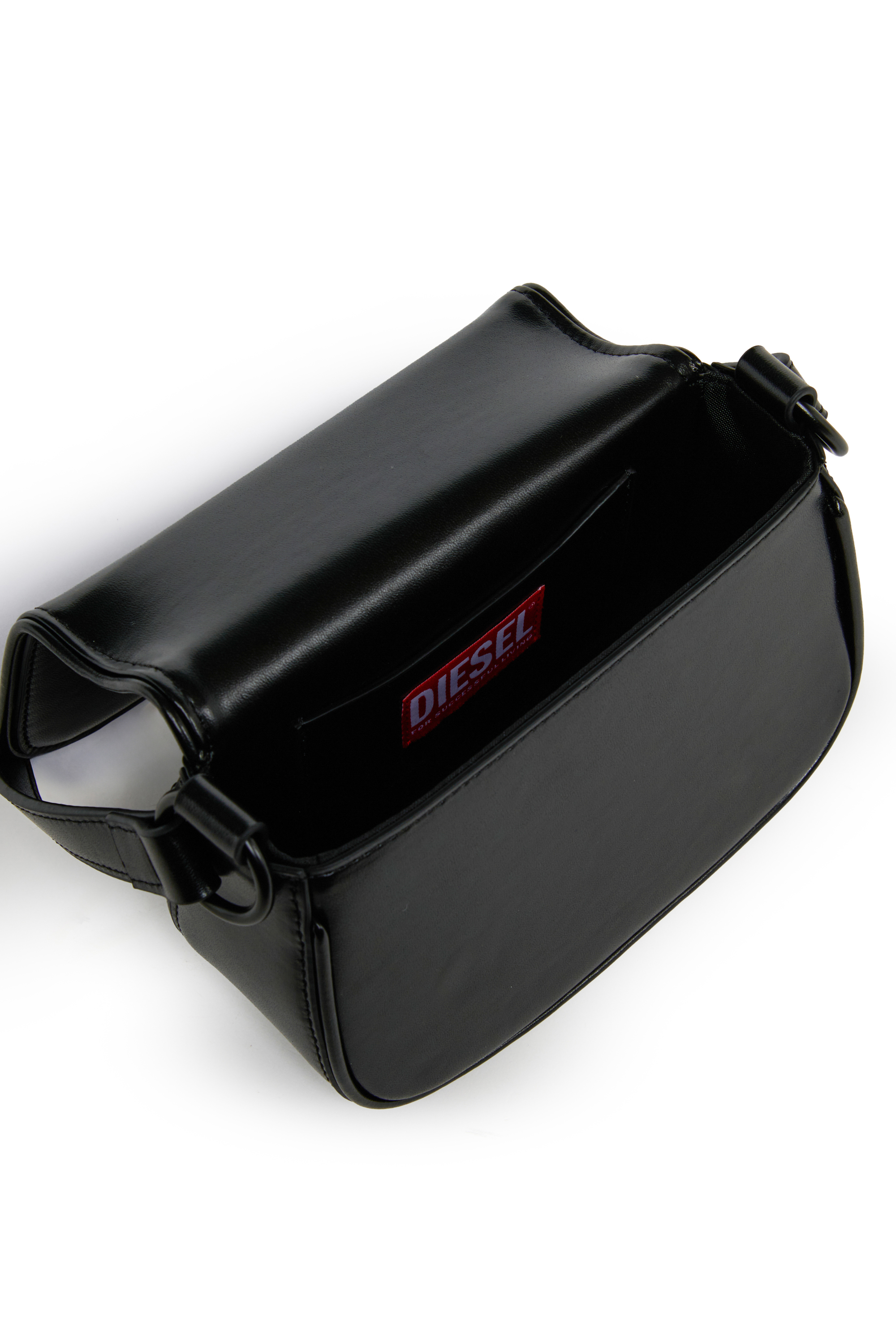 Diesel - WIRT, WIRT - Sac bandouli&egrave;re avec logo Oval D emboss&eacute; Femme in Noir - 4