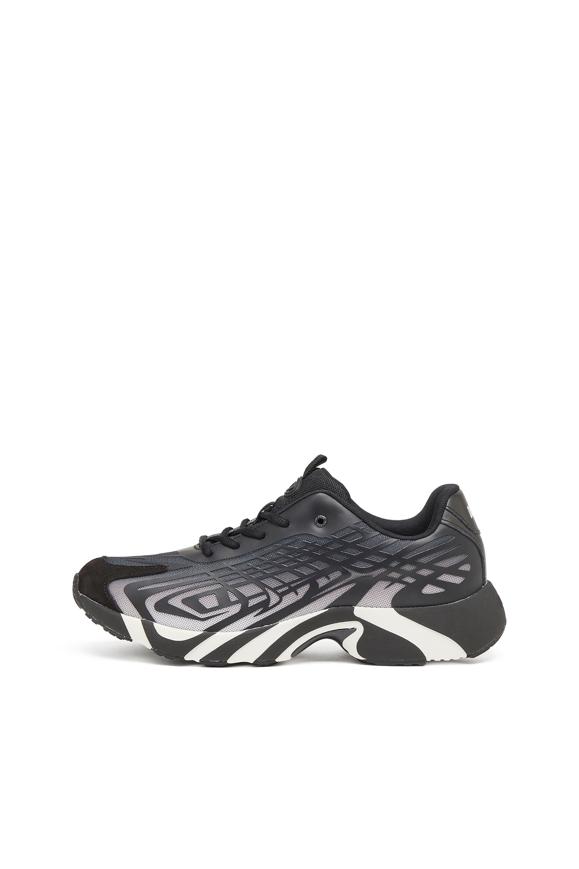 Diesel - S-D-VIT'S 500 LOW, D-Vit-Sneakers en mesh dégradé rayé Homme in Noir - 2