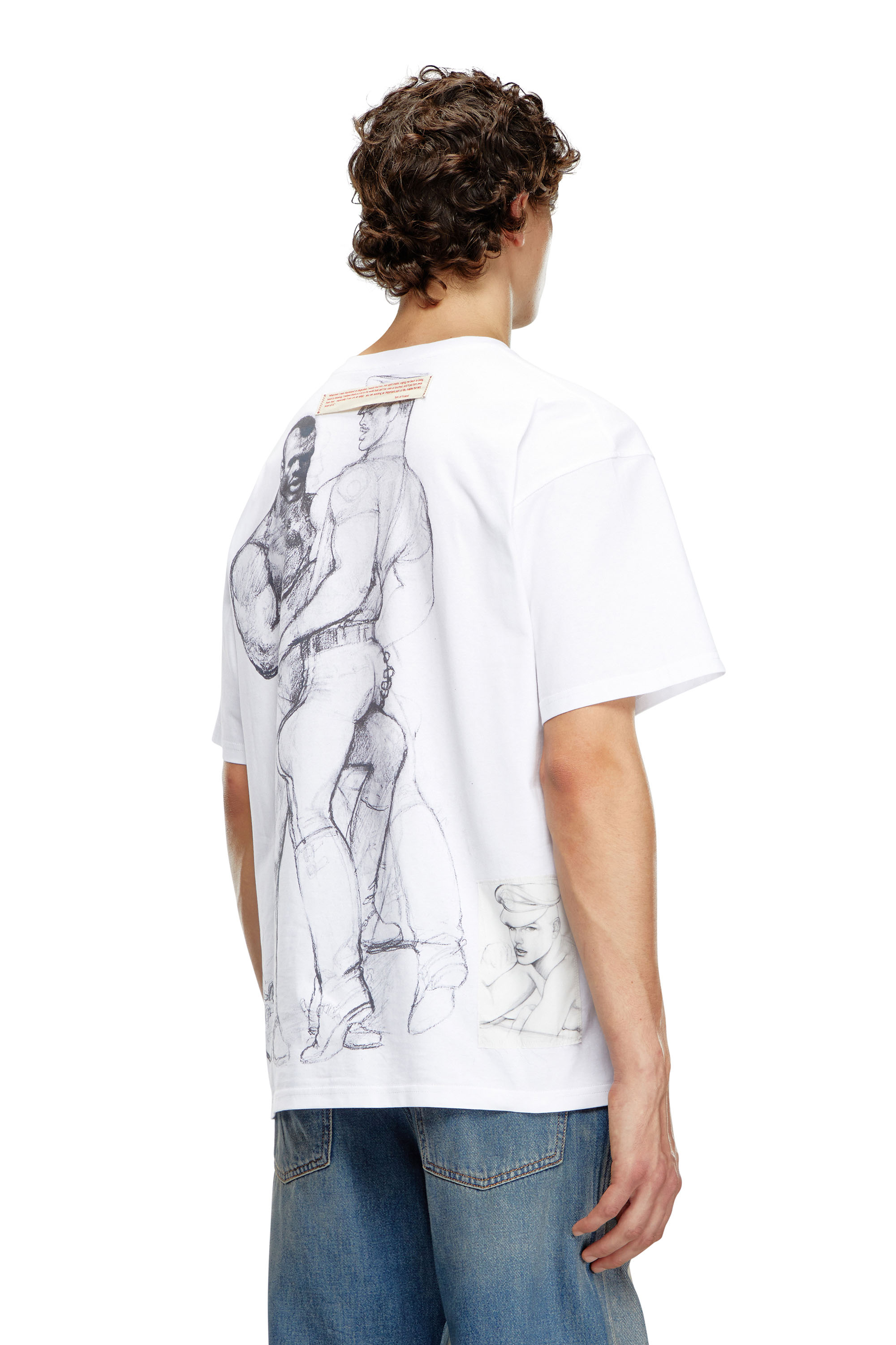 Diesel - PR-T-BOXT-TOF, Mixte T-shirt avec imprimés et empiècements in Blanc - Image 3