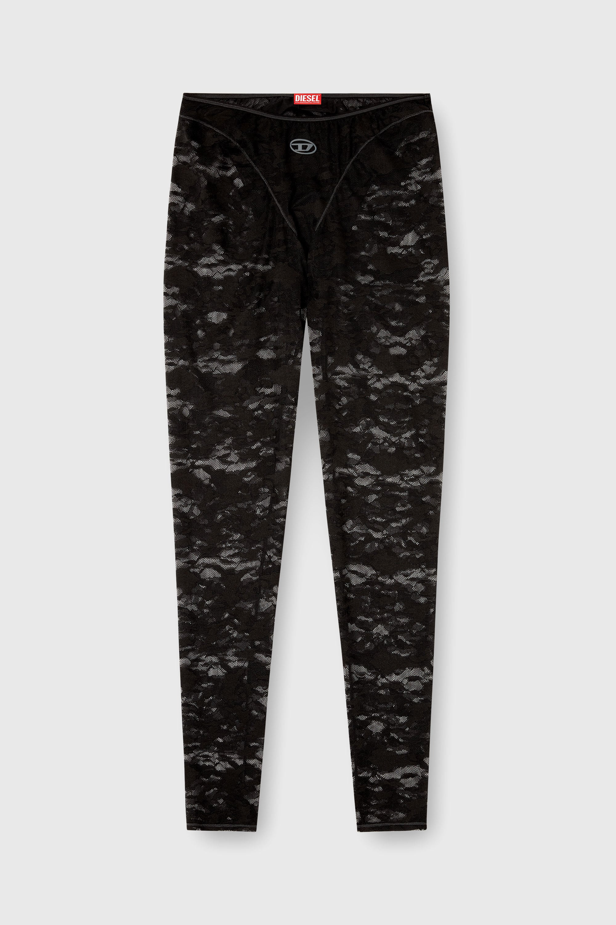 Diesel - CLAIRE-UTLT, Woman's Camo lace leggings in Black - 2