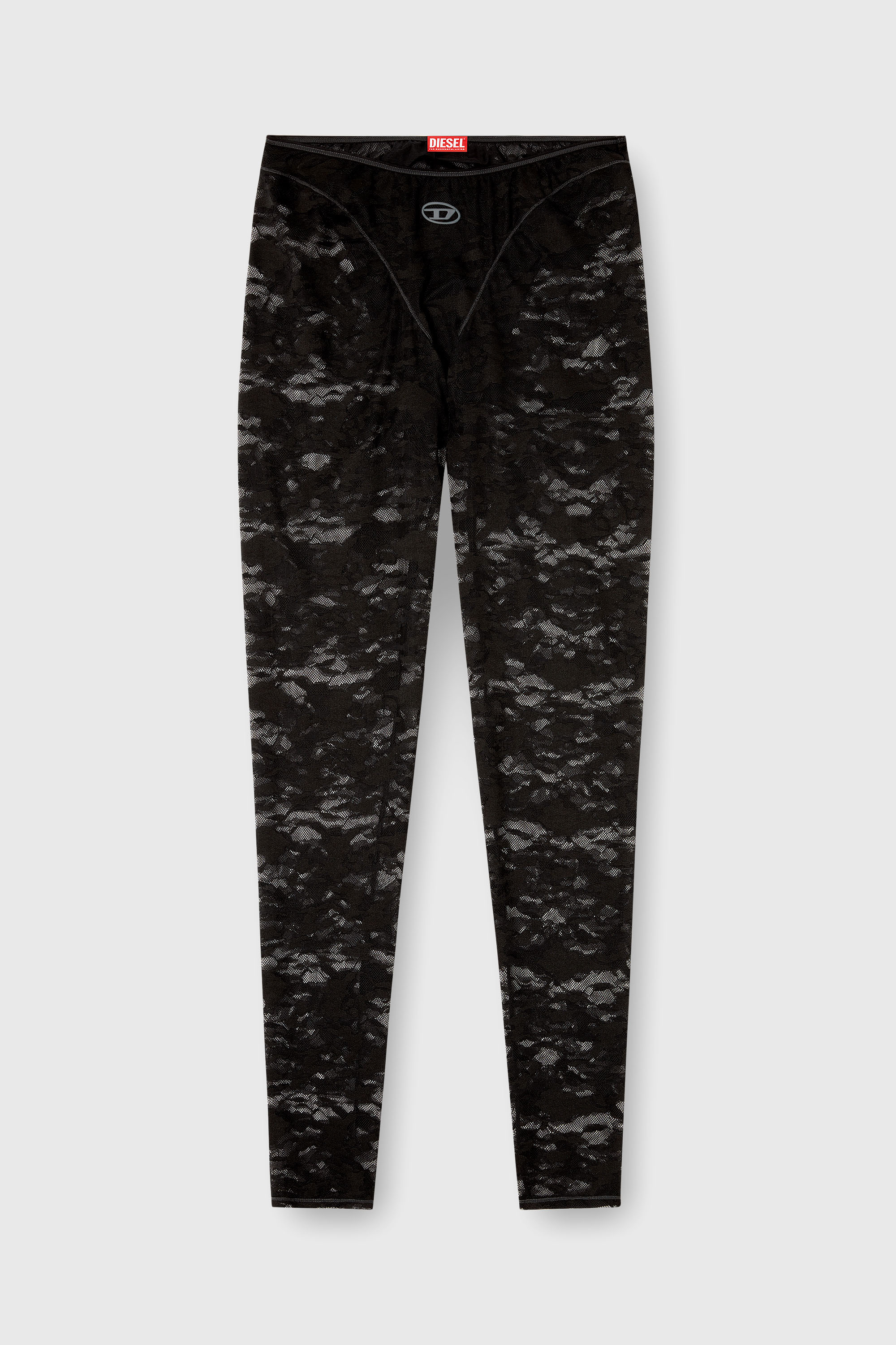 Diesel - CLAIRE-UTLT, Legging en dentelle camouflage Femme in Noir - 2