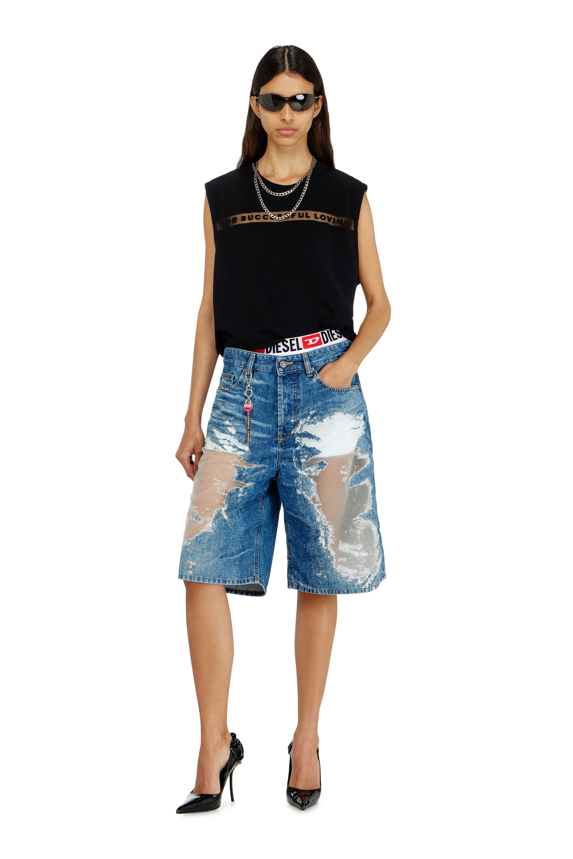 Diesel - PR-T-NORM-BISC-MATI-R, Unisex's Tank top with For Successful Loving logo in Black - 2