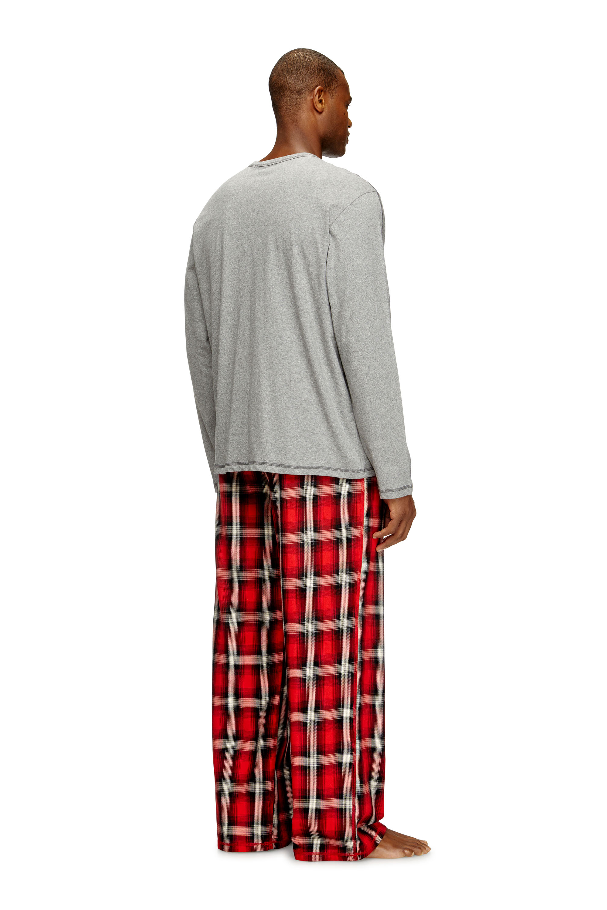 Diesel - KIT-LIAM, Ensemble de pyjama en coton avec pantalon à carreaux Homme in Polychrome - 2