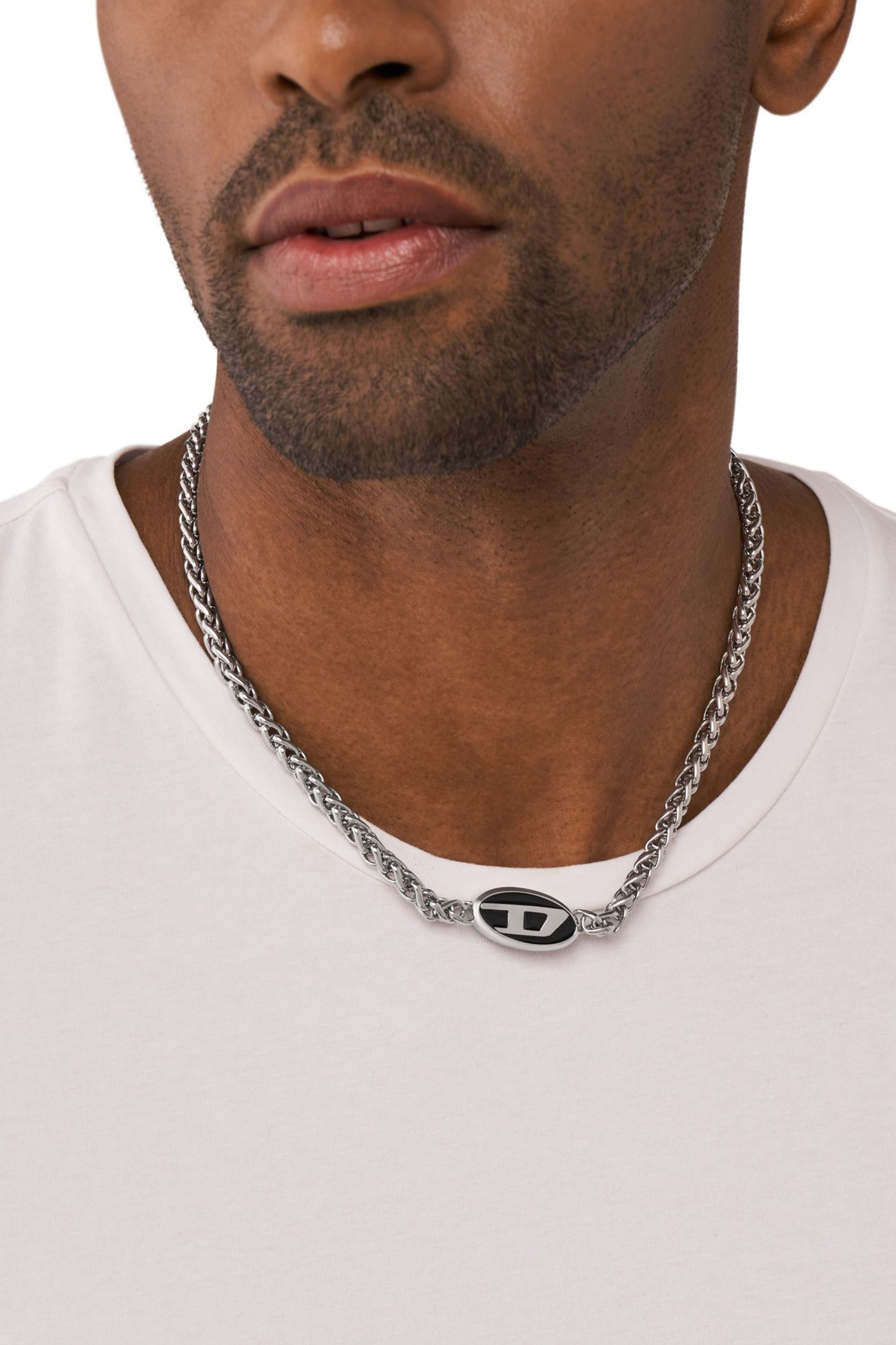 Diesel - DX1470, Unisex Stainless steel chain necklace in Silver - Image 3