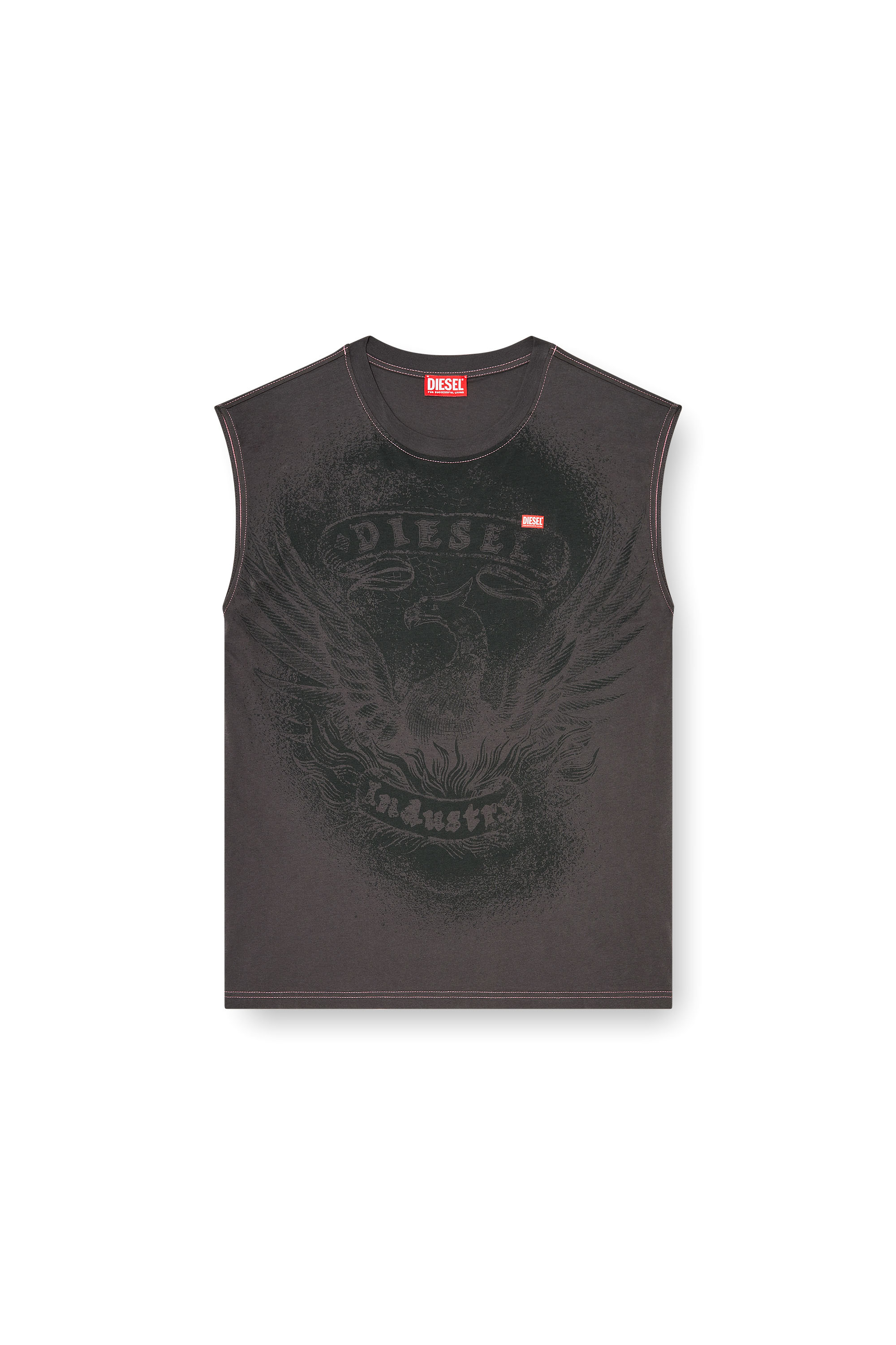 Diesel - T-BOXT-SL-NOTCH, D&eacute;bardeur en coton avec motif ton sur ton Homme in ToBeDefined - 2