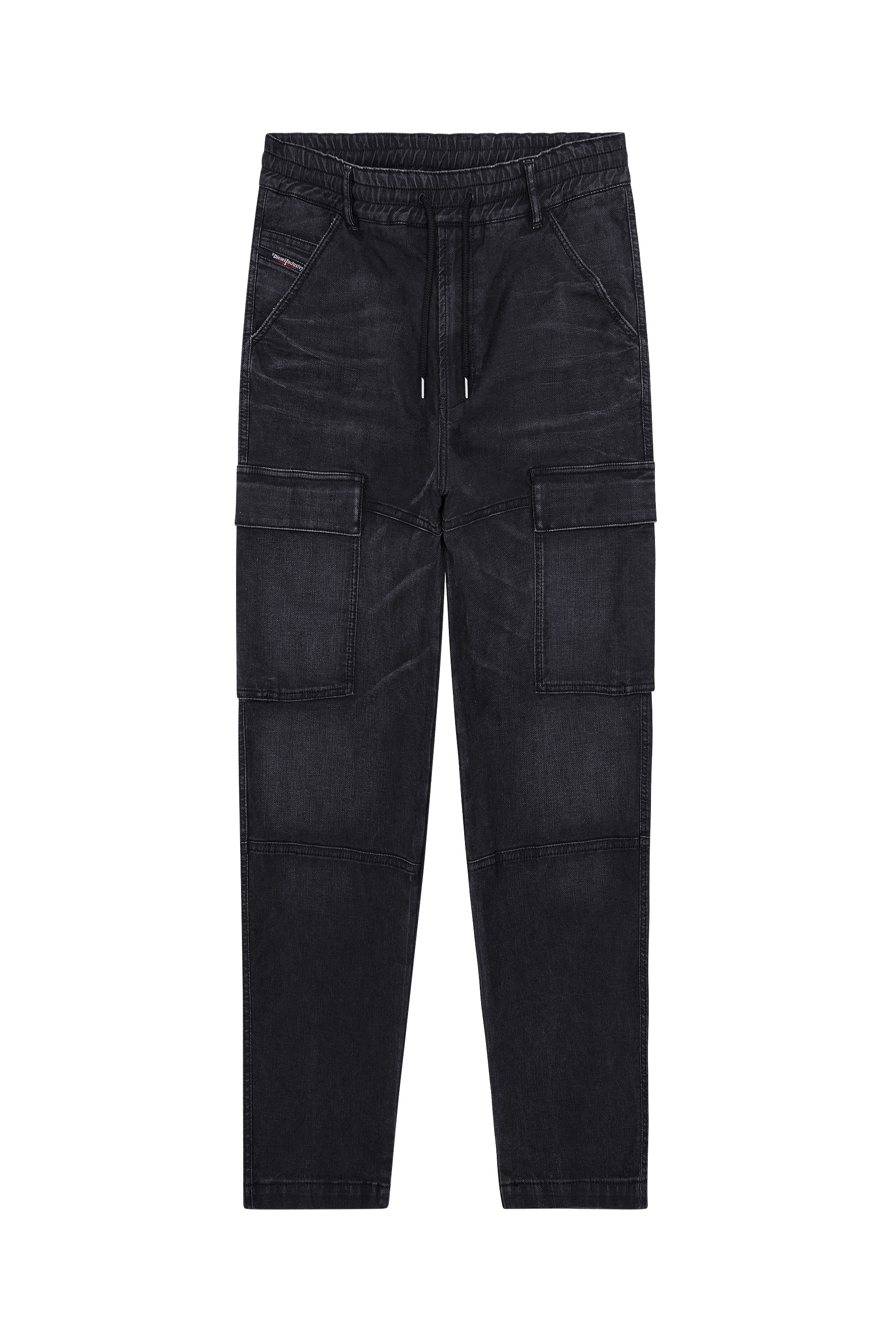 Diesel - Tapered 2030 D-Krooley Joggjeans® 09G69 Homme, Noir/Gris foncé - Image 3