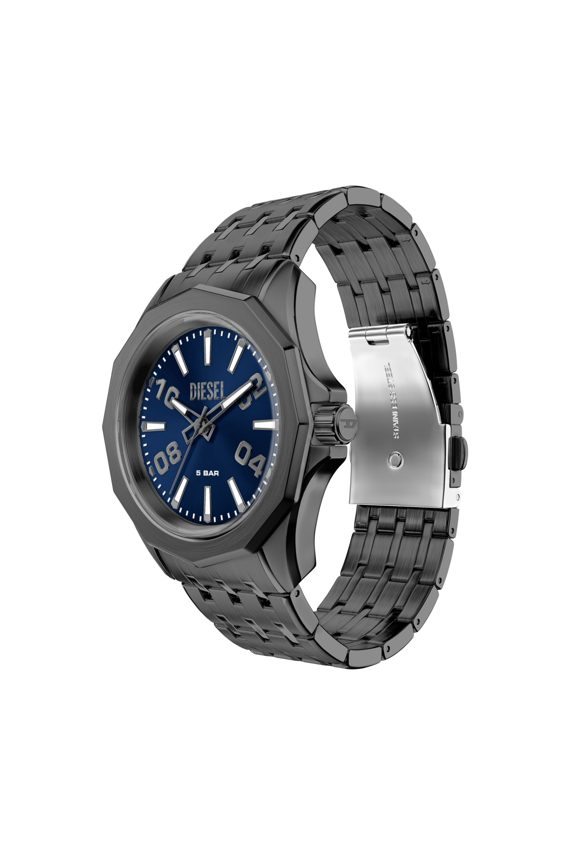 Diesel - DZ2238 WATCH, Montre Stinger en acier inoxydable gunmetal Homme in Gris - 4