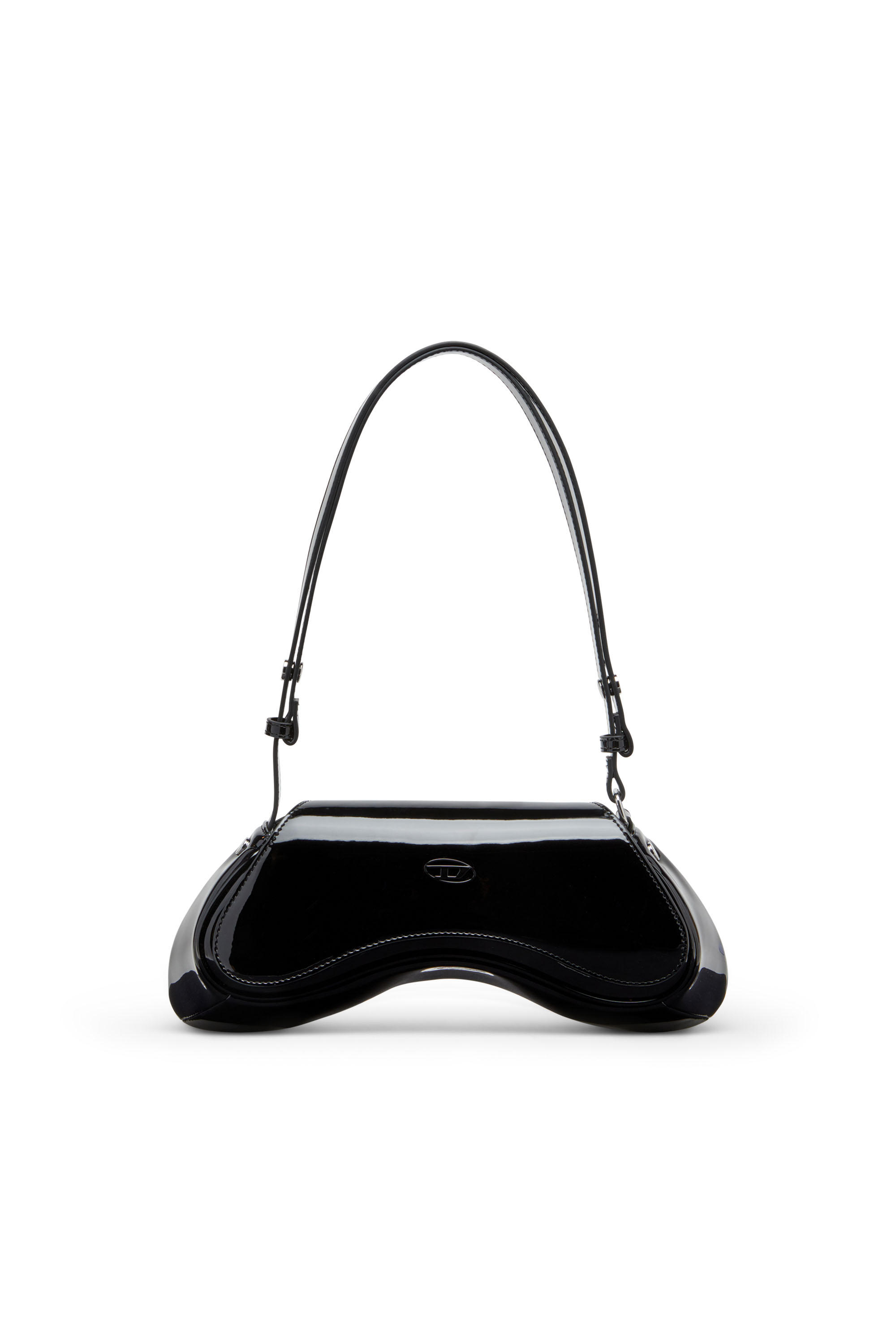 Diesel - PLAY CROSSBODY, Play-Sac &agrave; bandouli&egrave;re en PU brillant Femme in Noir - 2